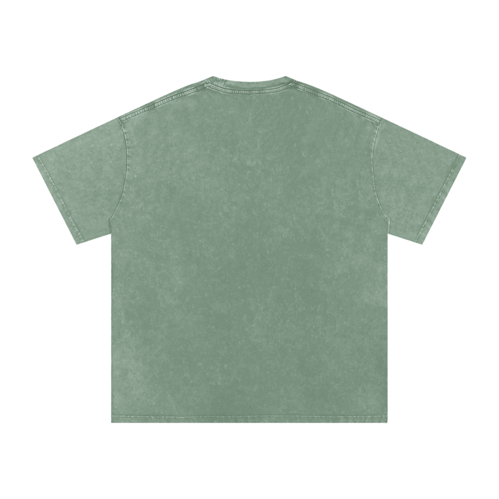 Mens 'WEIGHT OF APPROVAL' Snow Washed Oversized Cotton T-Shirt
