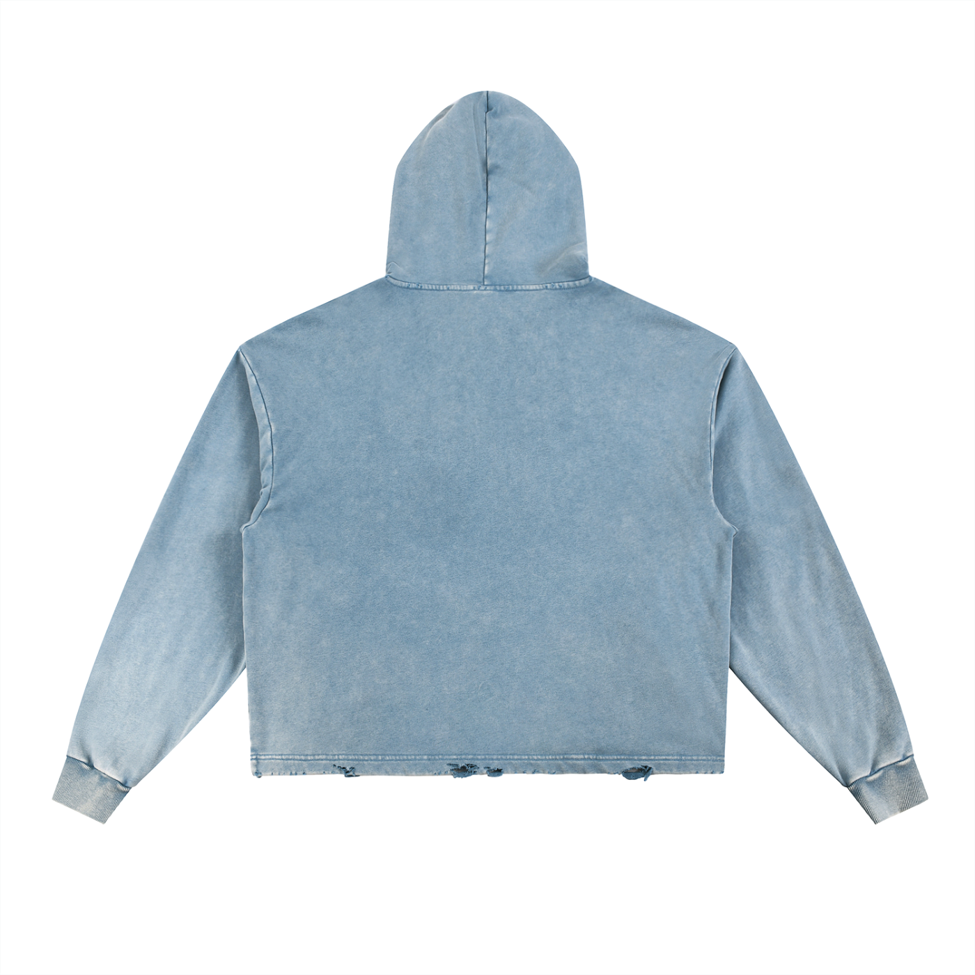 Mens 'UNFUCKWITHABLE' Vintage Washed Frayed-Hem Hoodie