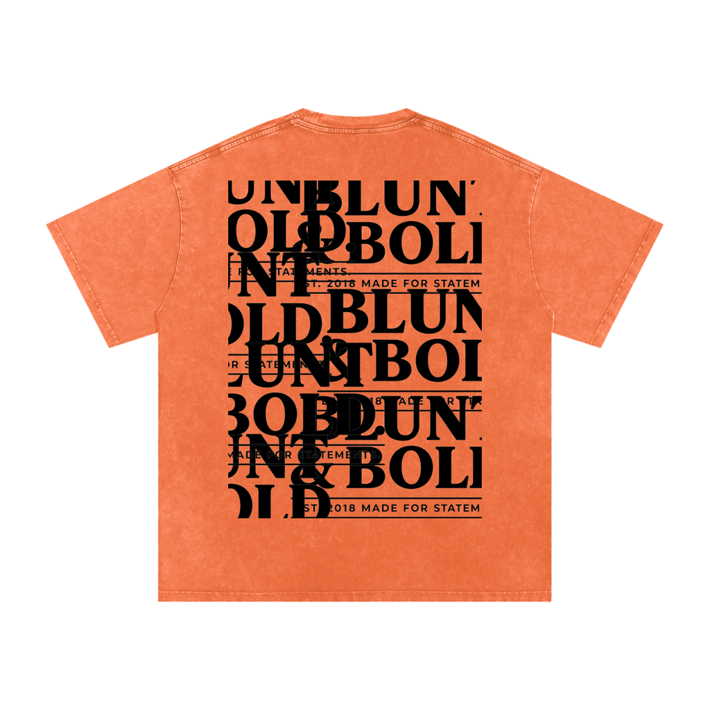MENS ' TO MUCH TO PLATE' Snow Washed Oversized Cotton TEE