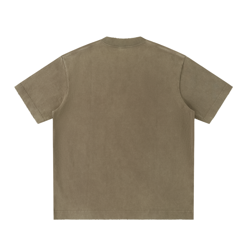 Mens 'FUCK IT' Heavyweight Vintage Washed Frayed Tee