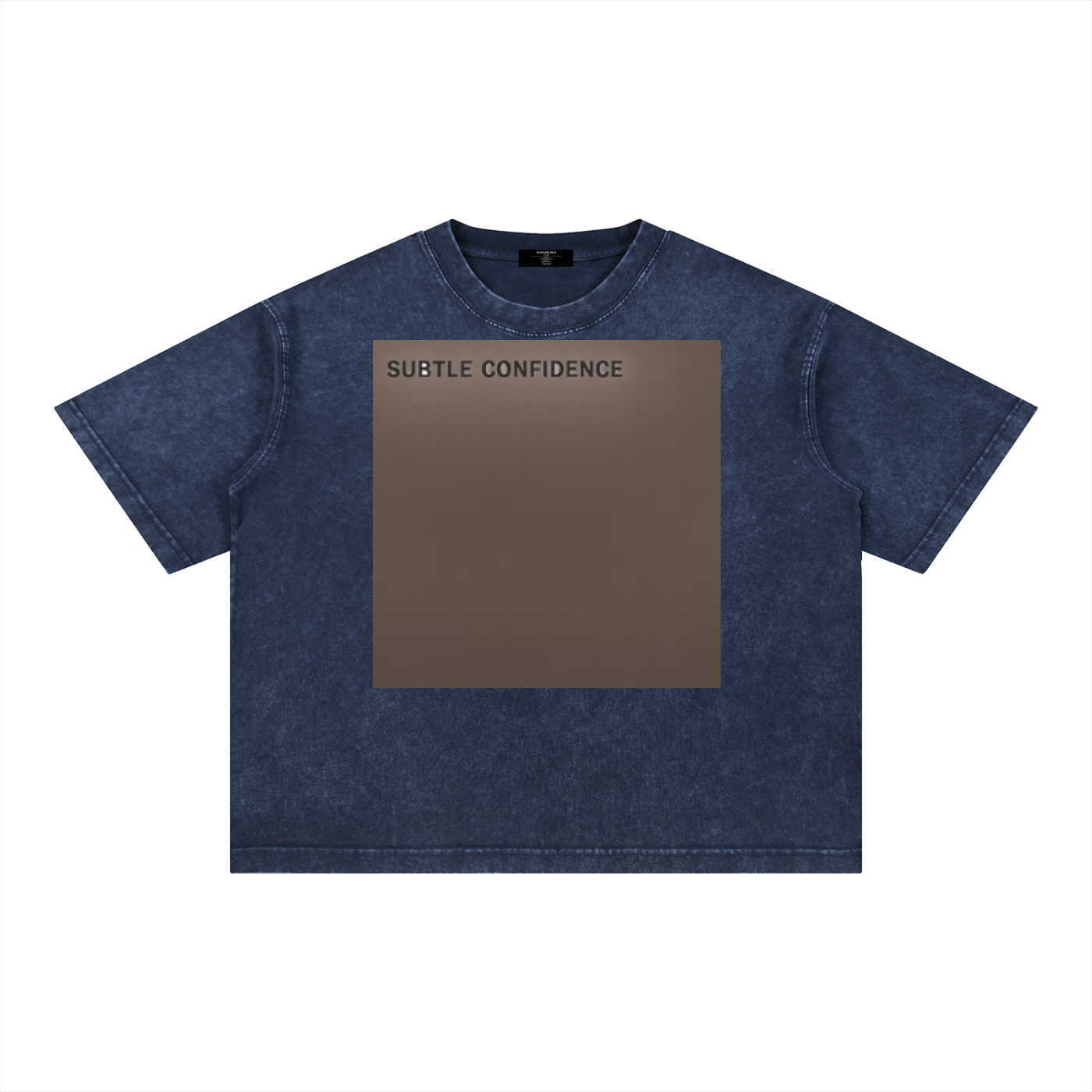 Mens SUBTLE CONFIDENCE Mineral Wash Boxy Cotton Tee