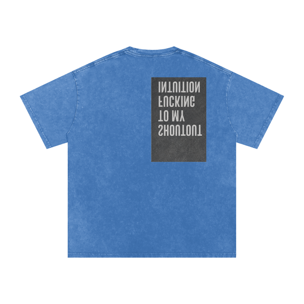 MENS 'MYFUCKING INTUITION' Snow Washed Oversized Cotton TEE