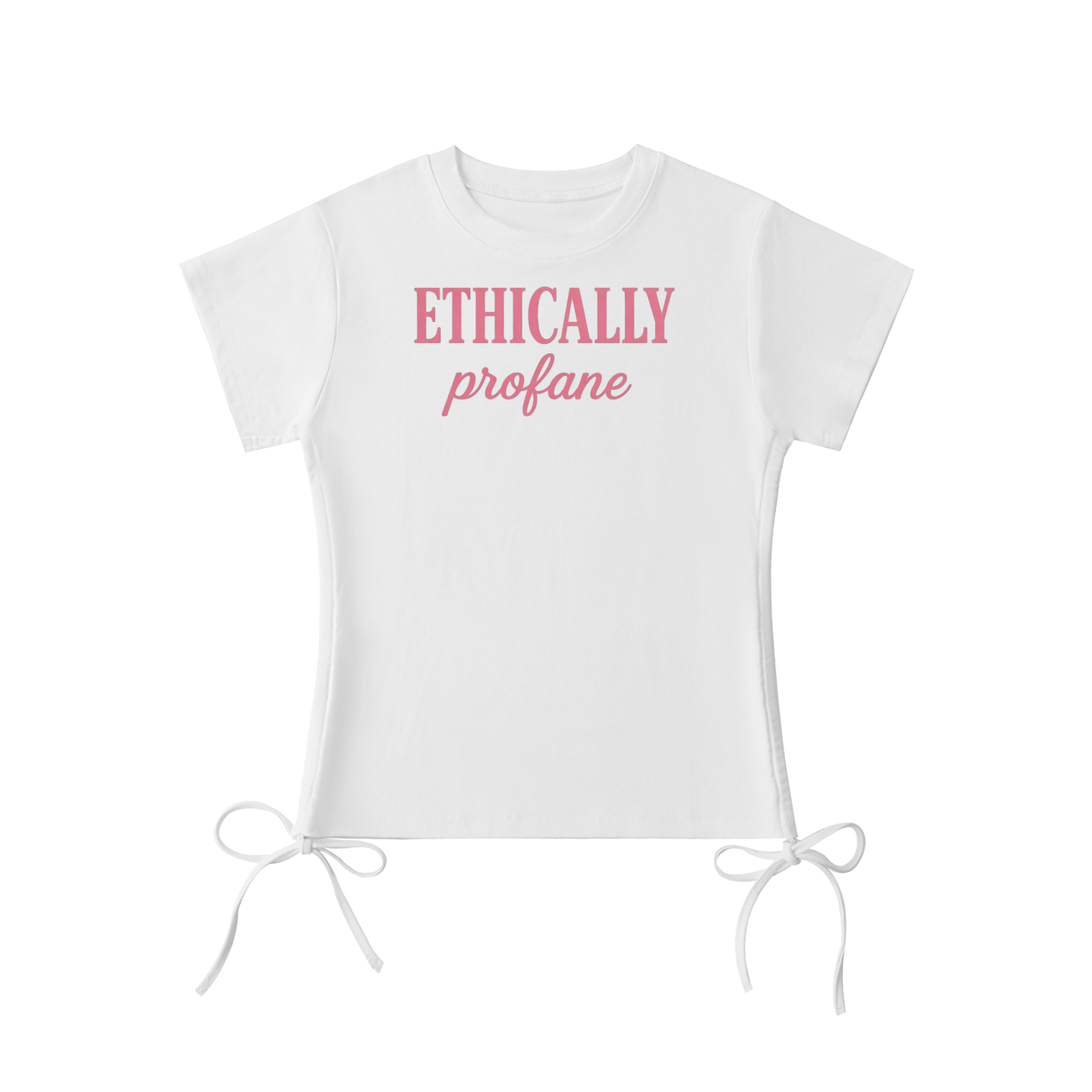 Womens 'ETHICALLY PROFANE' Essential Drawstring Tee