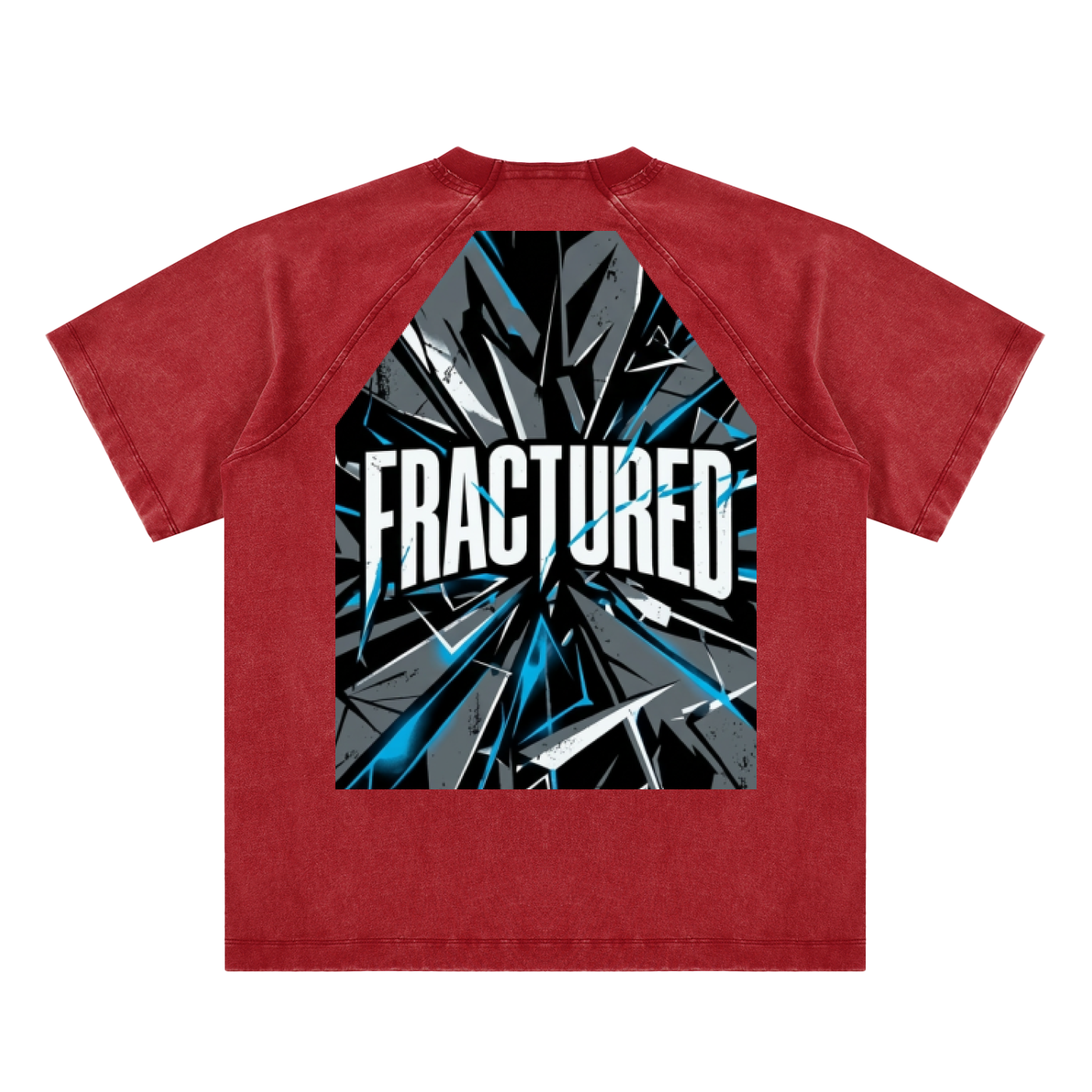 MENS 'FRACTURED' Vintage Washed Raglan Cotton TEE