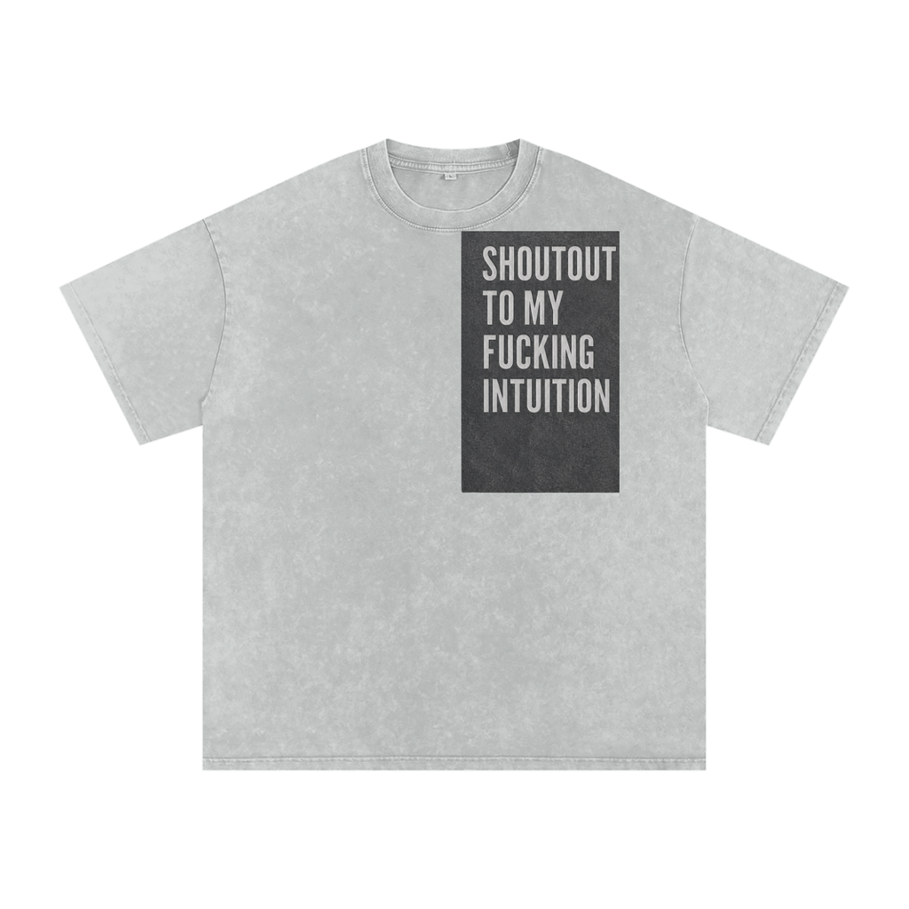Snow Washed Oversized Cotton T-Shirt