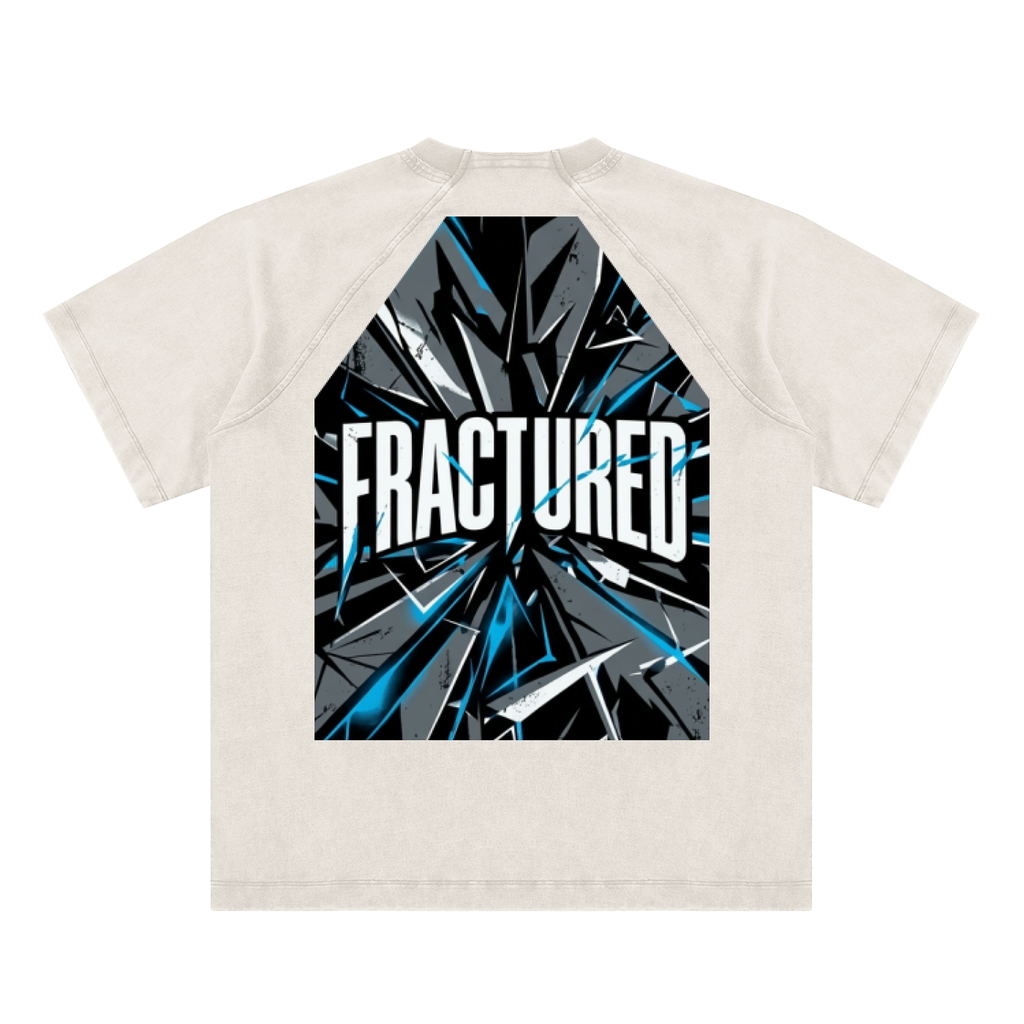 MENS 'FRACTURED' Vintage Washed Raglan Cotton TEE