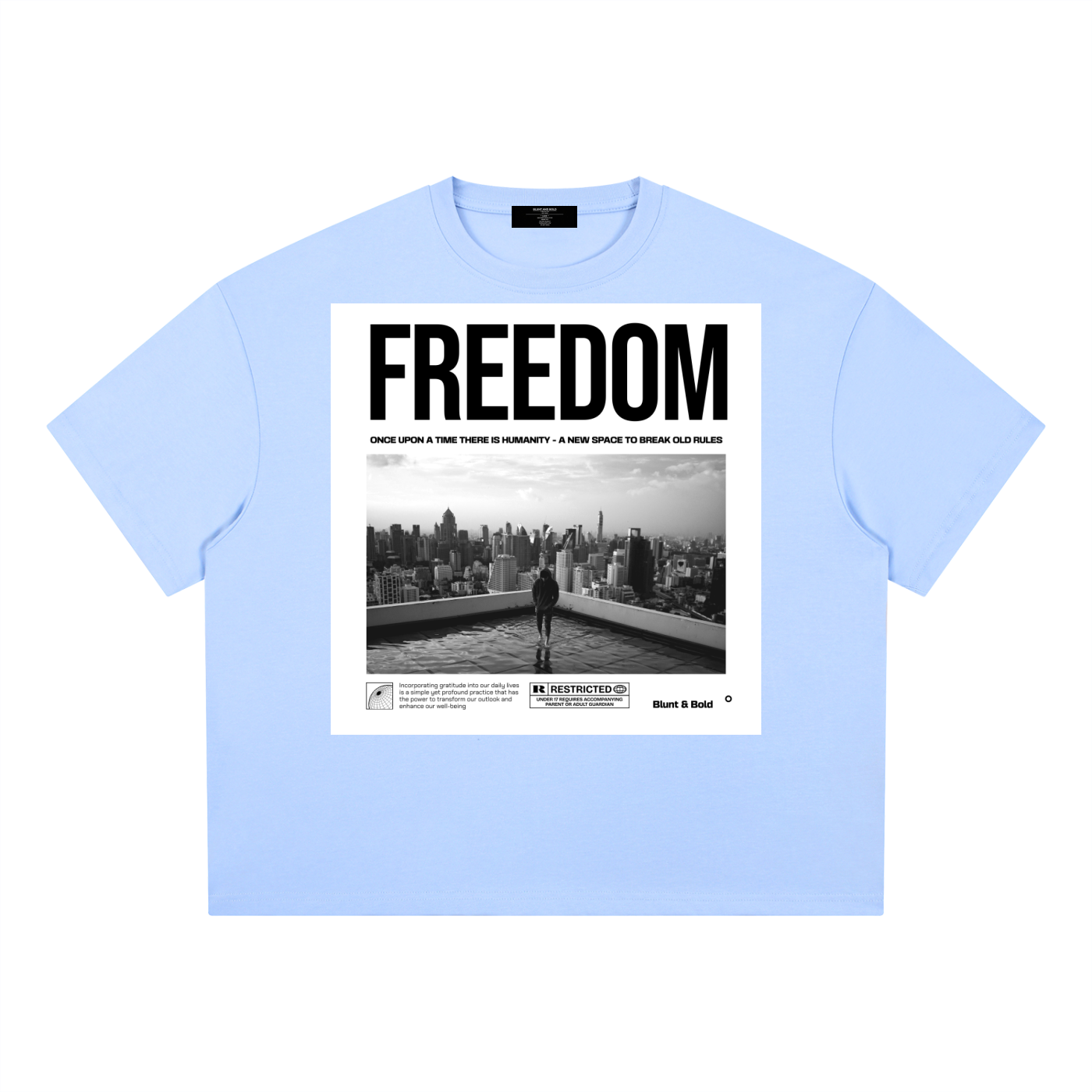 Mens 'FREEDOM'  Boxy Coolmax Tee