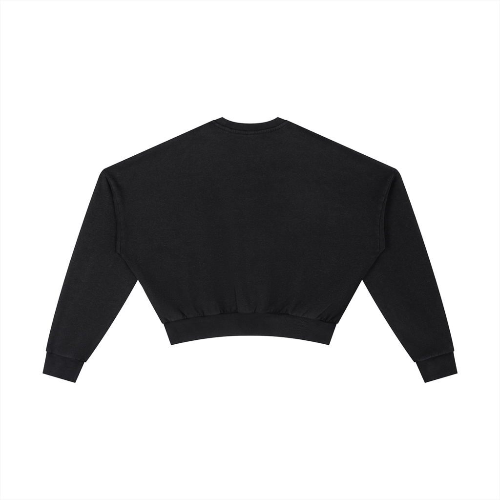 Womens BOLD CLASSIC Vintage Washed Cropped Sweatshirt
