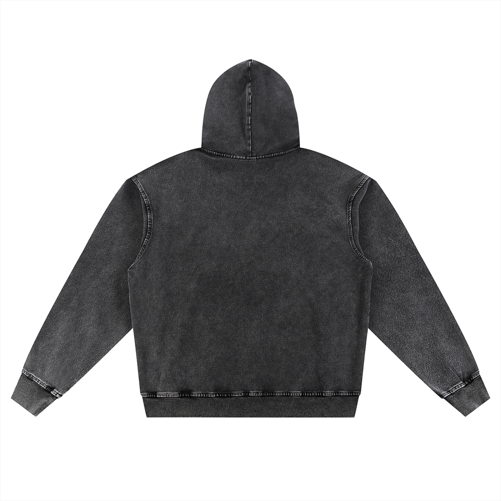 Mens 'STAY WILD" Snow Wash Oversized Hoodie