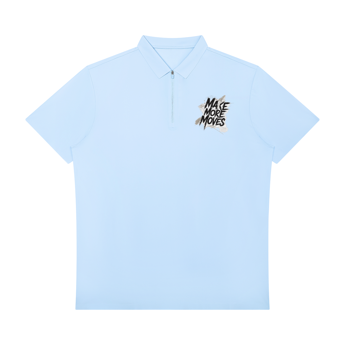 MENS 'MAKE MORE MOVES'  Quarter-Zip Performance Polo Shirt