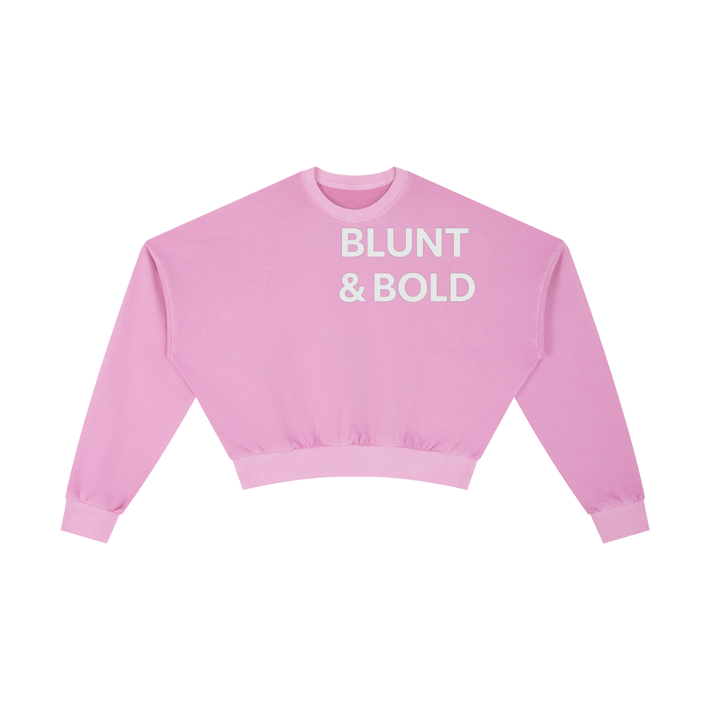 Womens BOLD CLASSIC Vintage Washed Cropped Sweatshirt