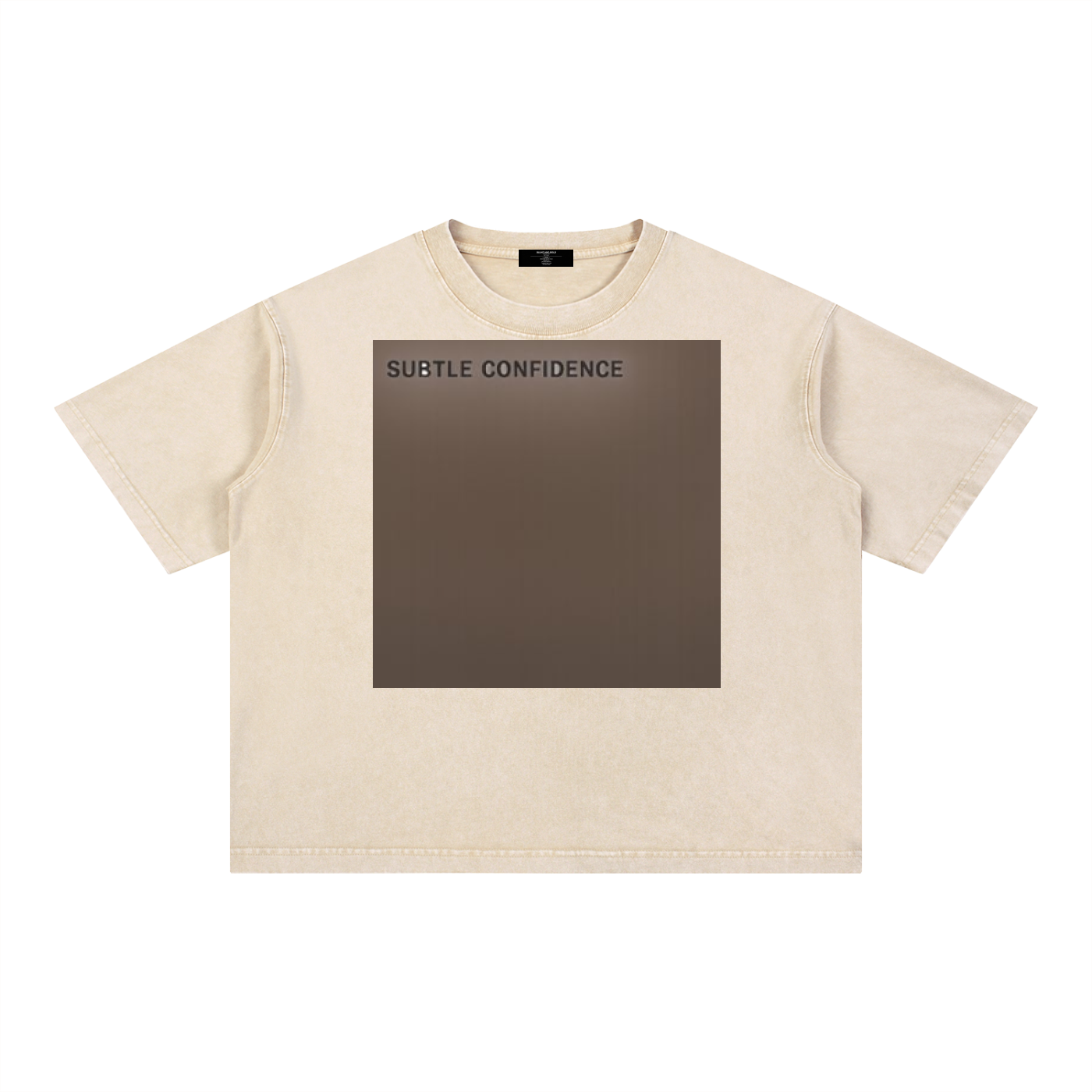 Mens SUBTLE CONFIDENCE Mineral Wash Boxy Cotton Tee
