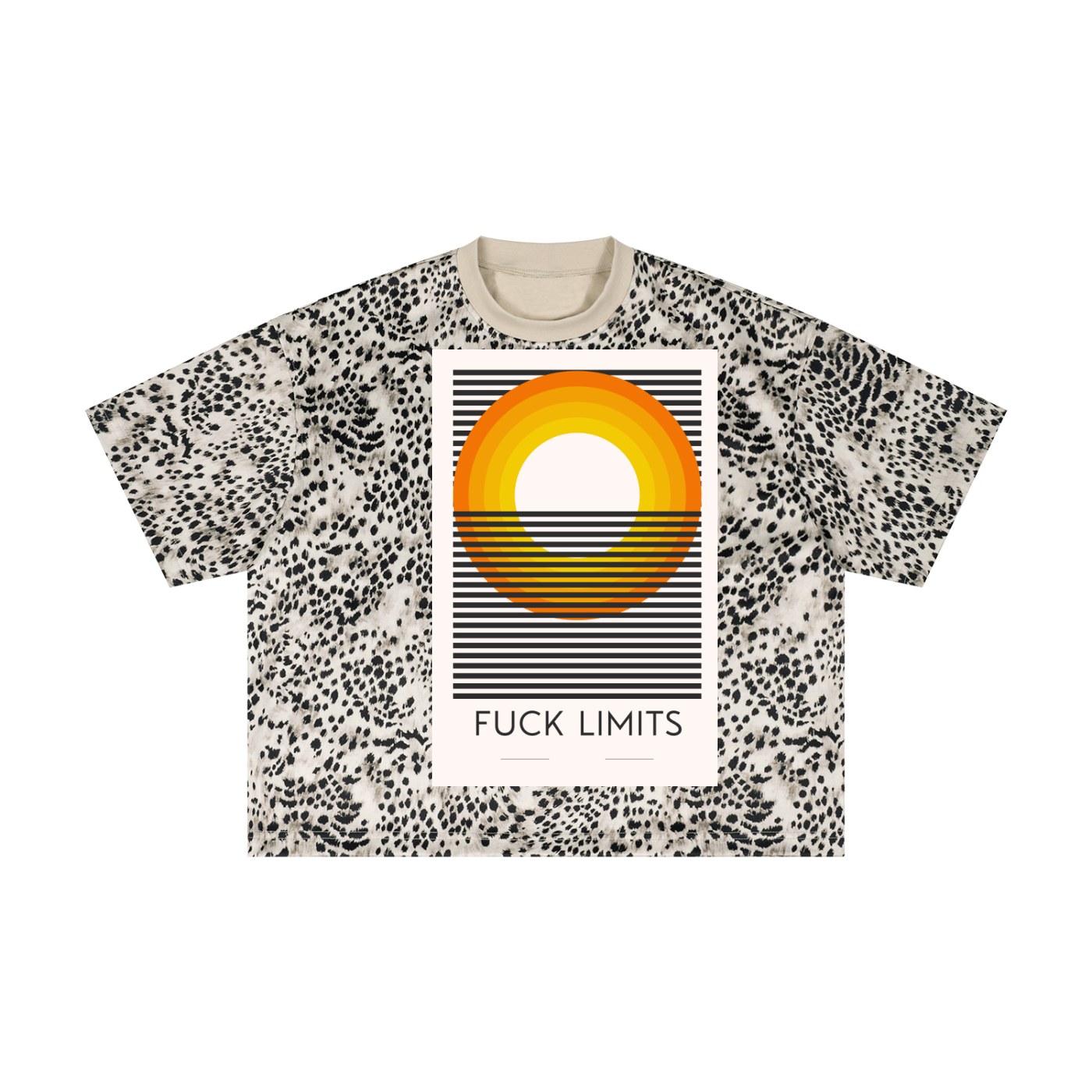 Unisex Leopard Print Boxy T-Shirt