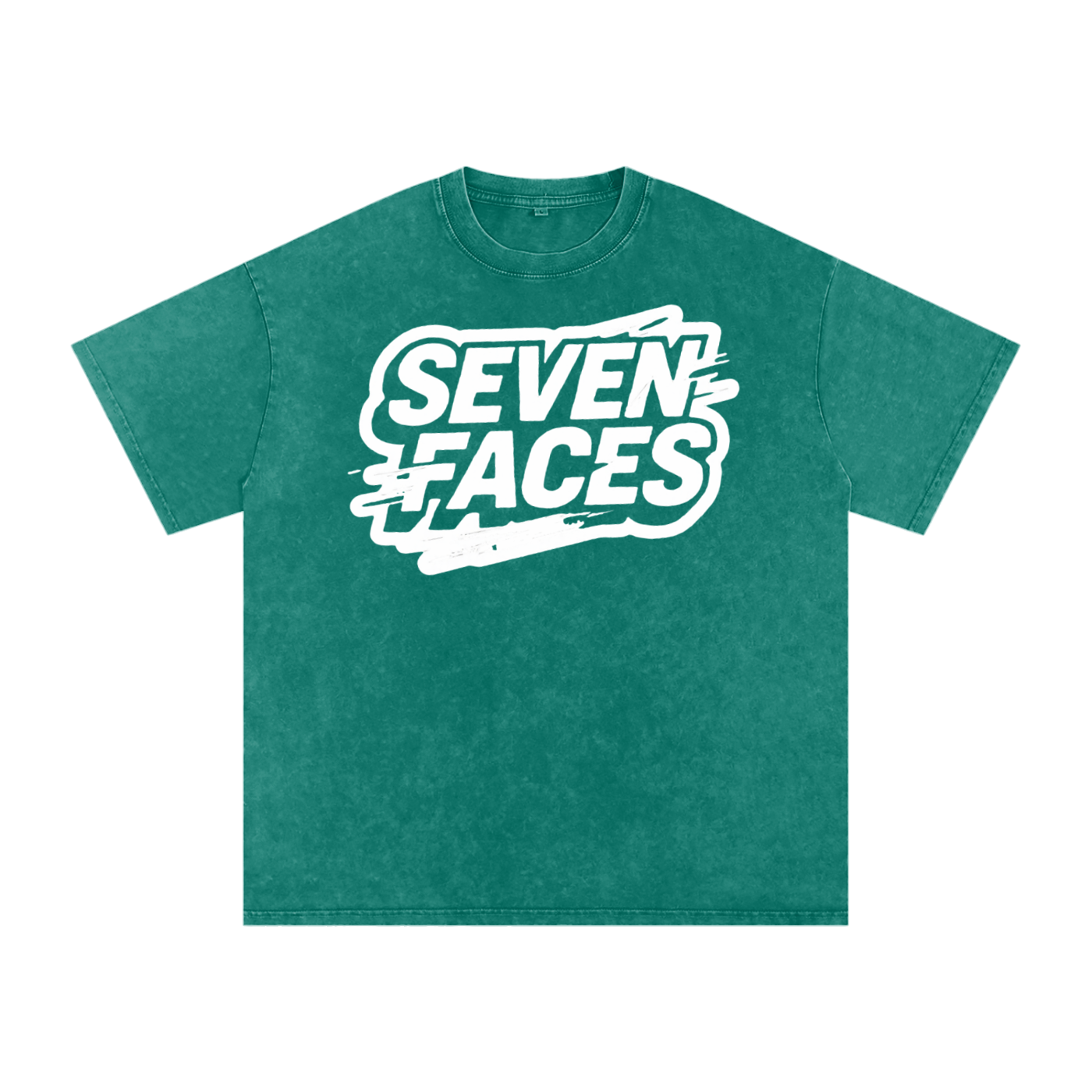 MENS ' SEVEN FACES ' Snow Washed Oversized Cotton TEE