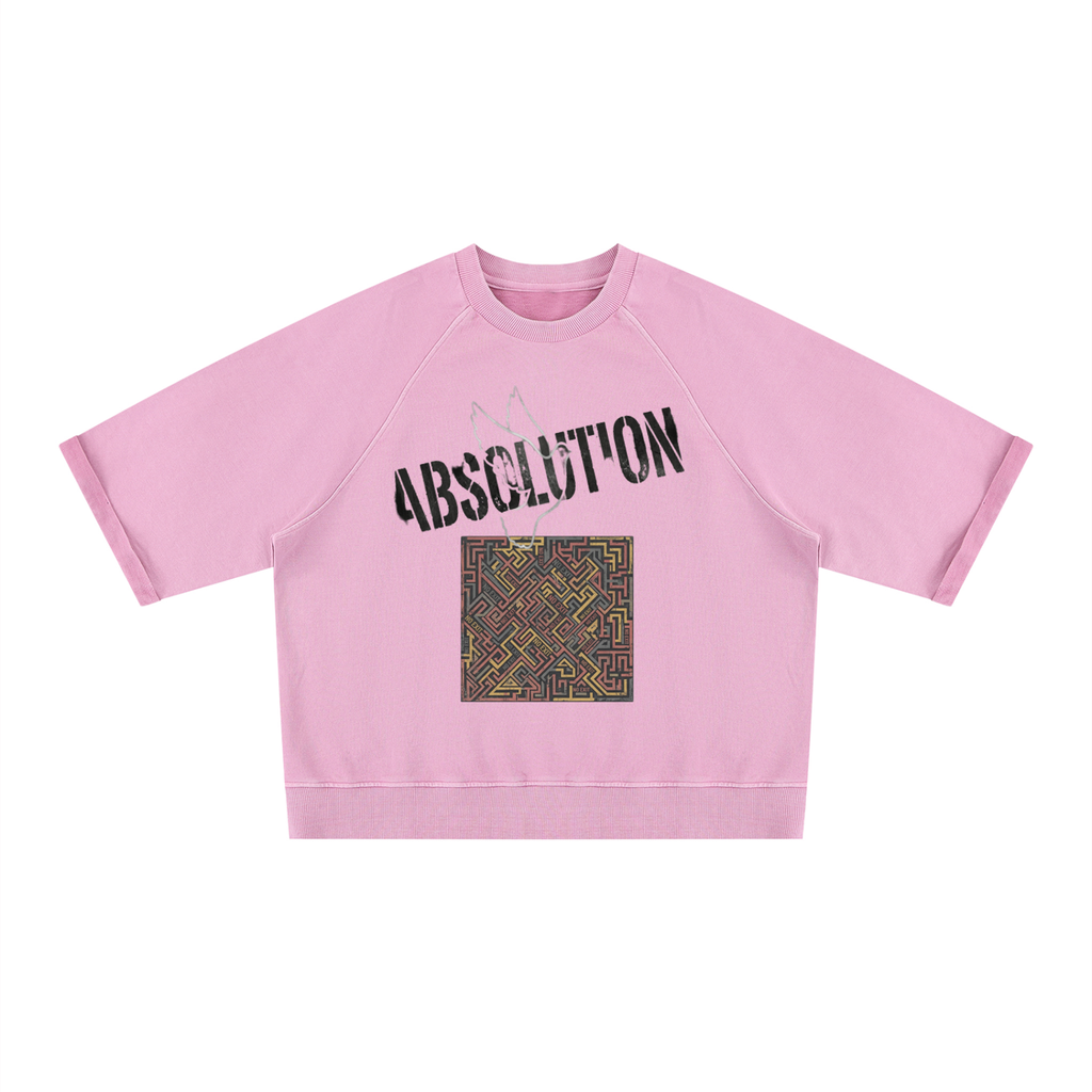 MENS 'ABSOLUTIONS''  Vintage Wash Boxy Short Sleeve SWEAT TOP