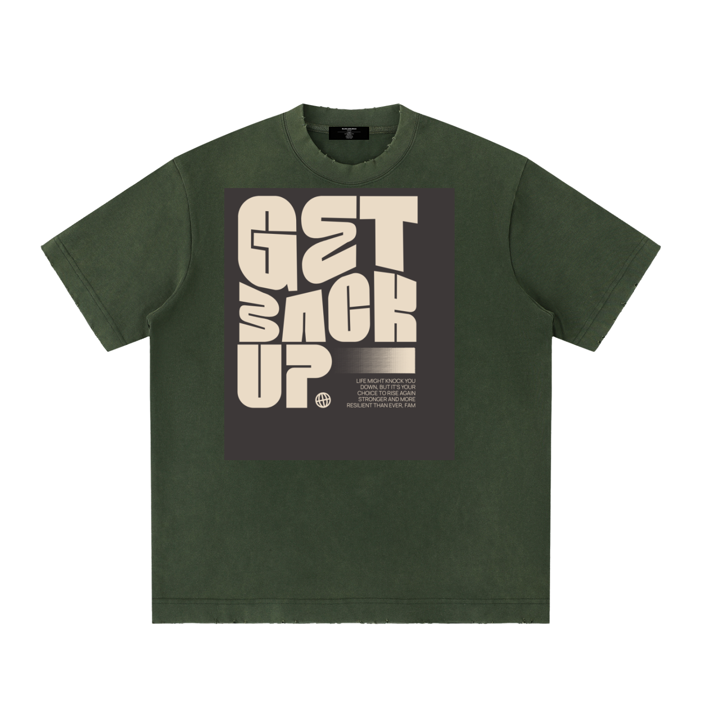 Men's Heavy Frayed Tee — Built Tough