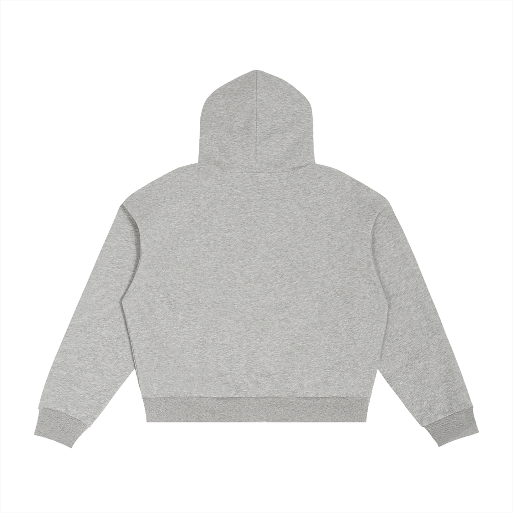 Mens 'PROTECT YOUR ENERGY' Contrast Plaid Boxy Zip Hoodie