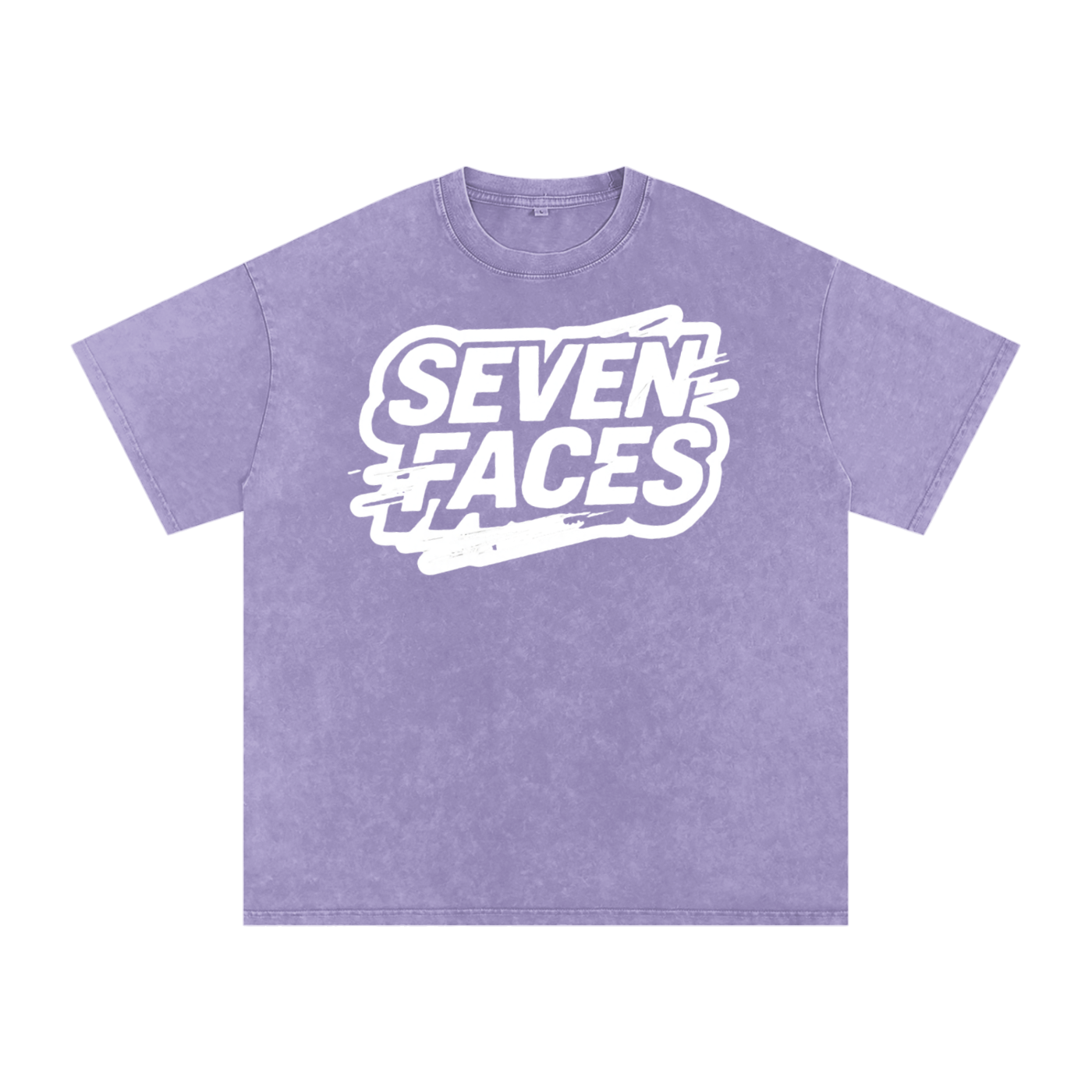 MENS ' SEVEN FACES ' Snow Washed Oversized Cotton TEE