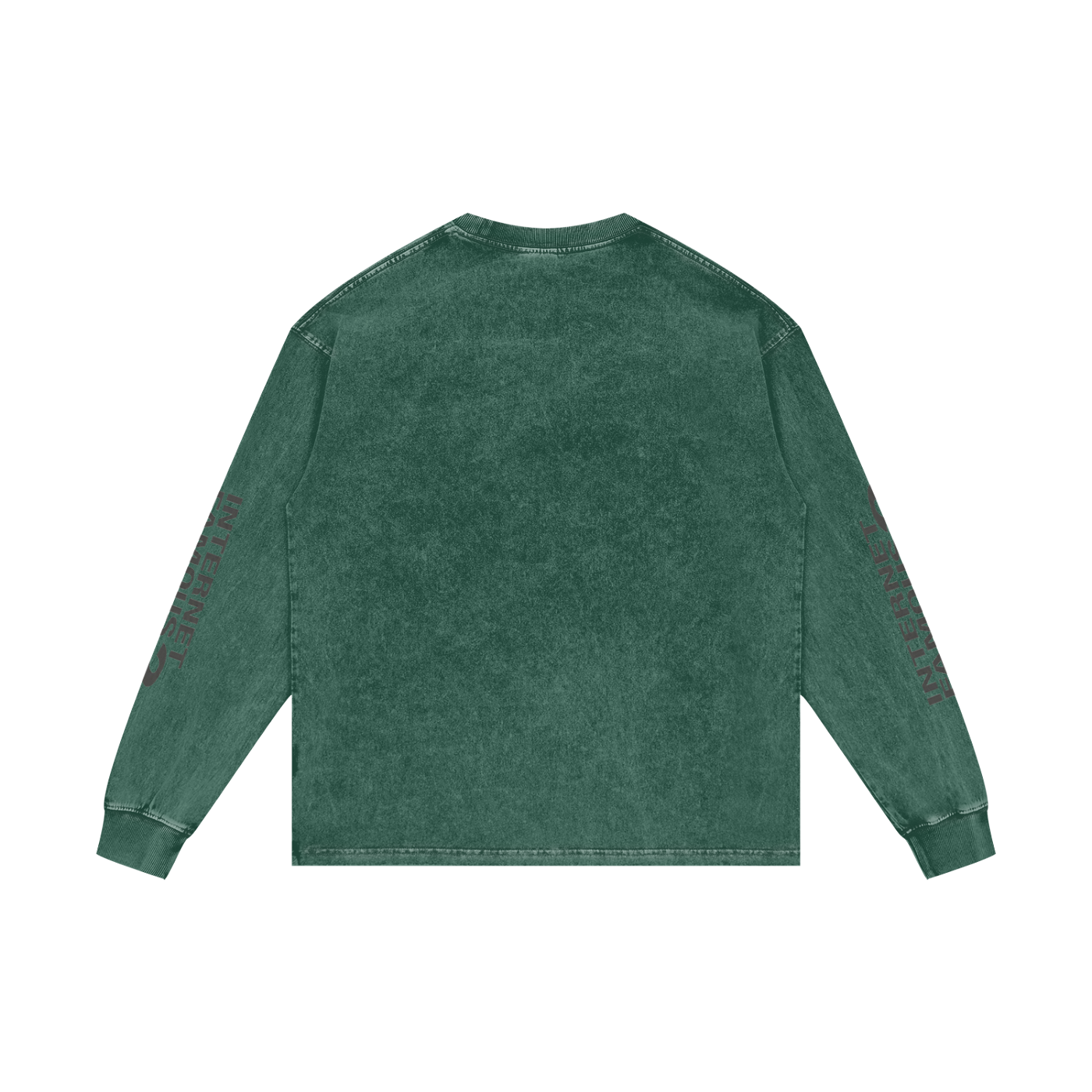 MENS '  INTERNET FAMOUS ; Acid Wash Oversize Long Sleeve TEE