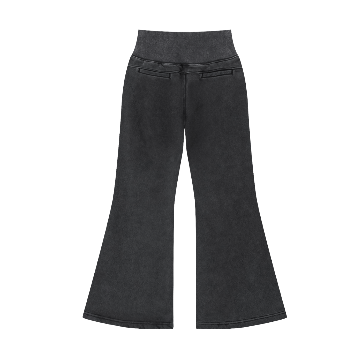 Womens Vintage Washed Flared Fleece Pants