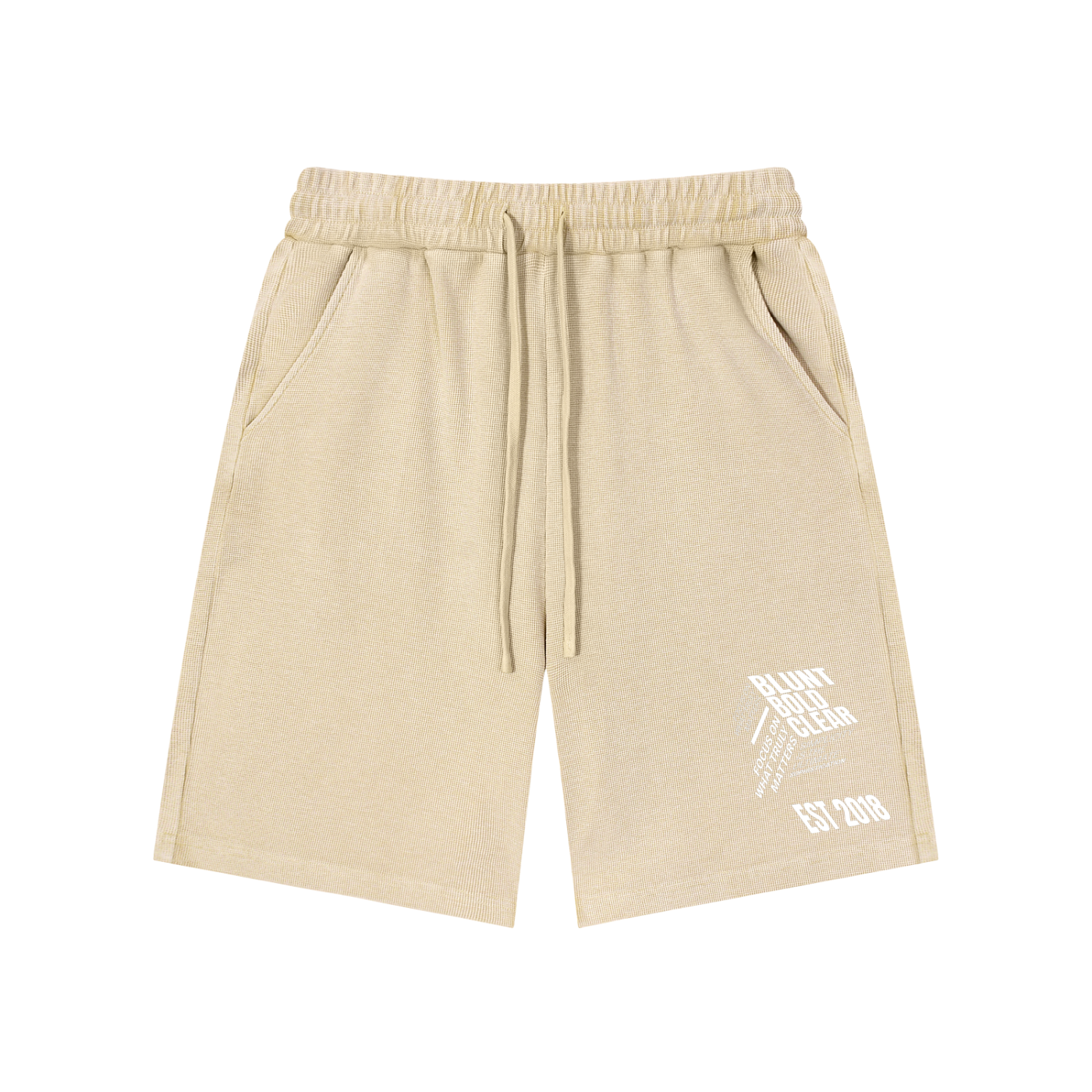 Mens Mineral Wash Waffle Knit Shorts