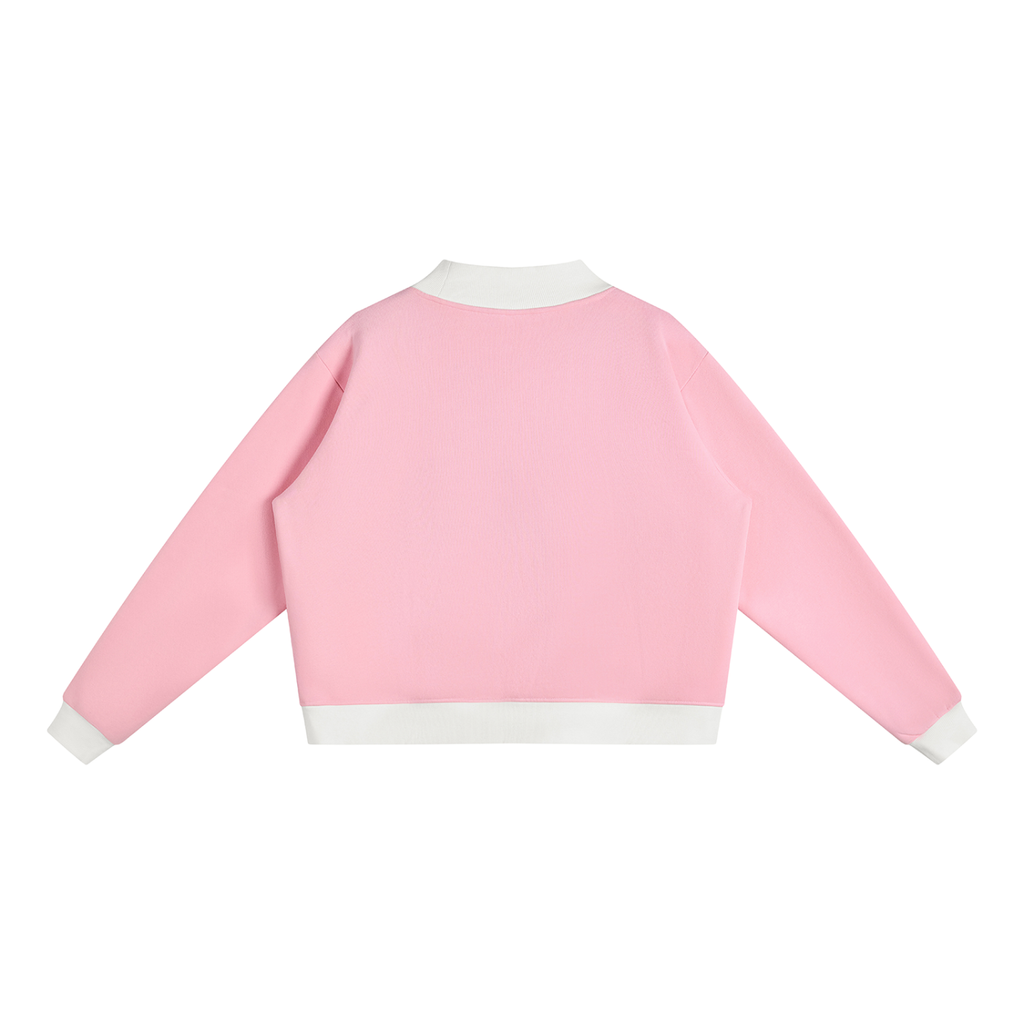 WOMENS ' FUCK RULES ; Mock Neck Crewneck Sweatshirt