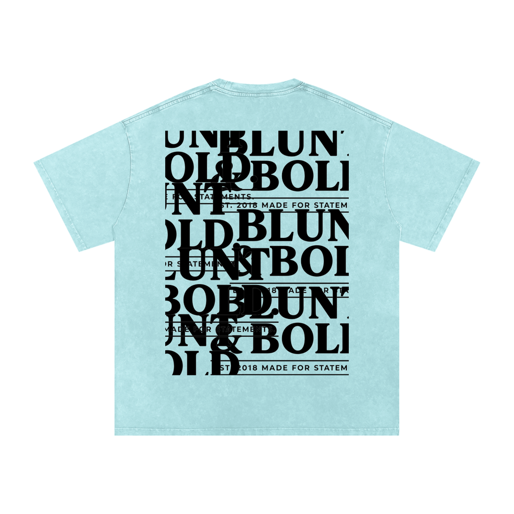 MENS ' TO MUCH TO PLATE' Snow Washed Oversized Cotton TEE
