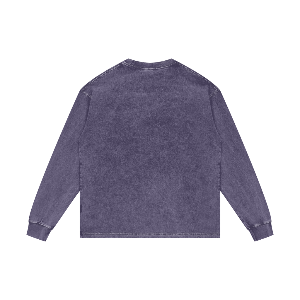 MENS 'GROWTH' Acid Wash Oversize Long Sleeve TEE