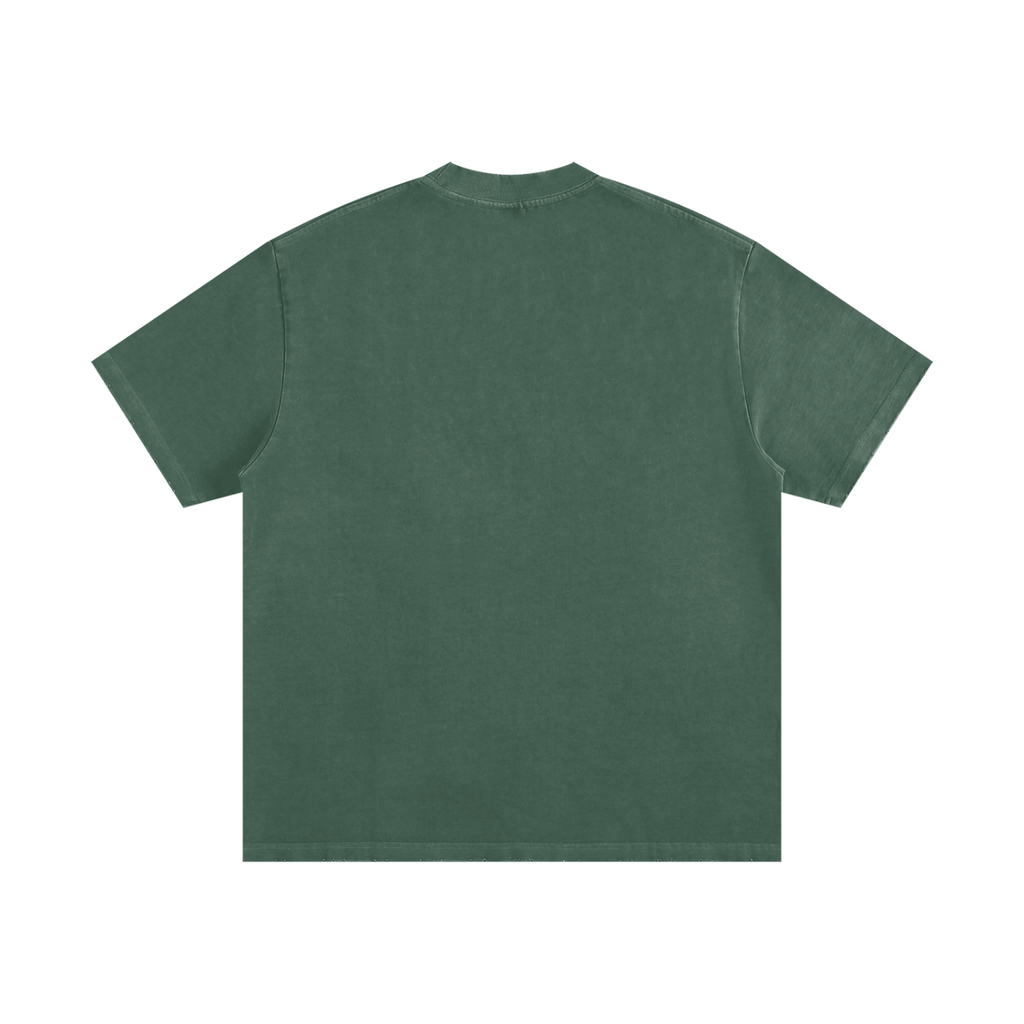 Mens 'KEEP LOOKING' Heavyweight Vintage Washed Frayed Tee