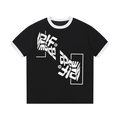 Mens 'SELF MADE; Contrast Edge Ribbed Crewneck Tee