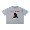Mens 'DARK HORSE" Mineral Wash Boxy Cotton Tee