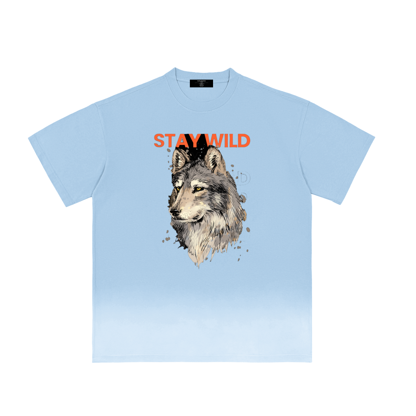 Mens 'STAY WILD" Sunfade Vintage Washed Tee