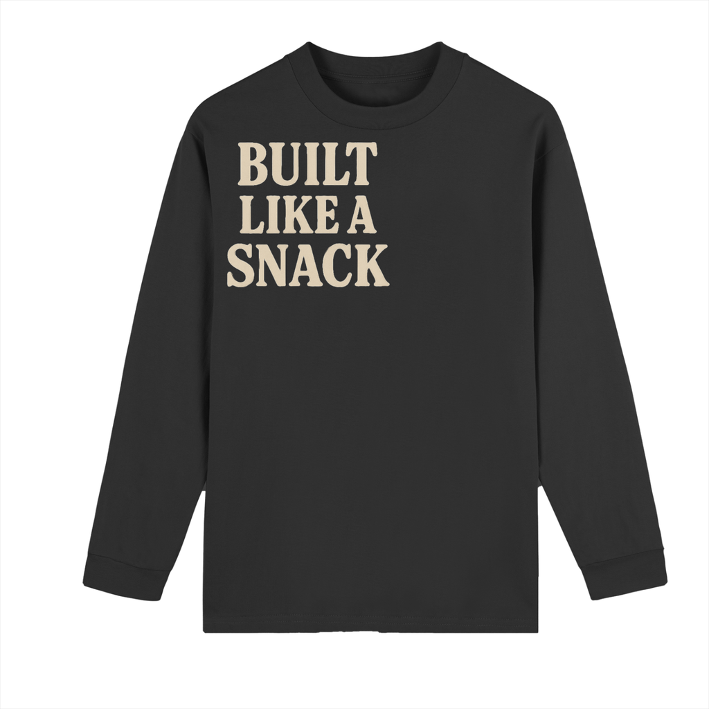Mens 'LIKE A SNACK' Crew Neck Drop Shoulder Long Sleeve Shirt