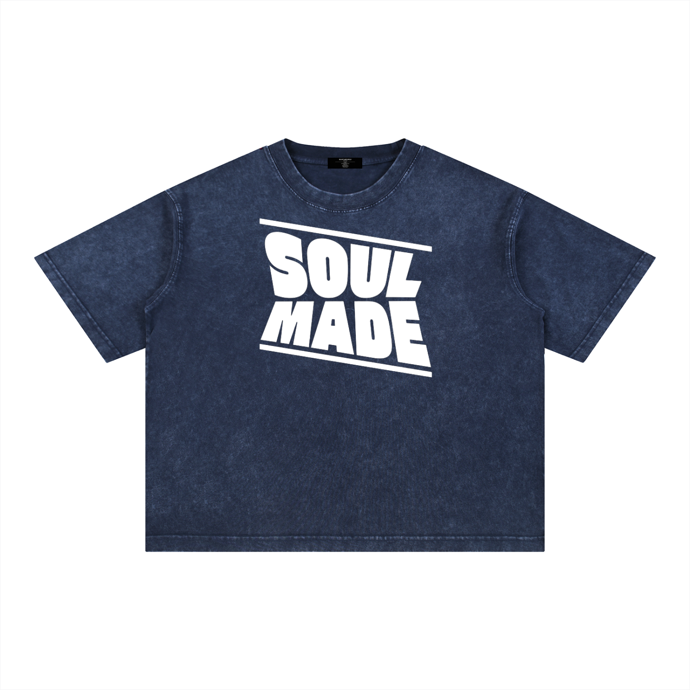 Mens 'SOUL MADE" Mineral Wash Boxy Cotton Tee