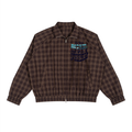 Unisex 'NICEST MEAN PERSON' Plaid Full-Zip Track Jacket