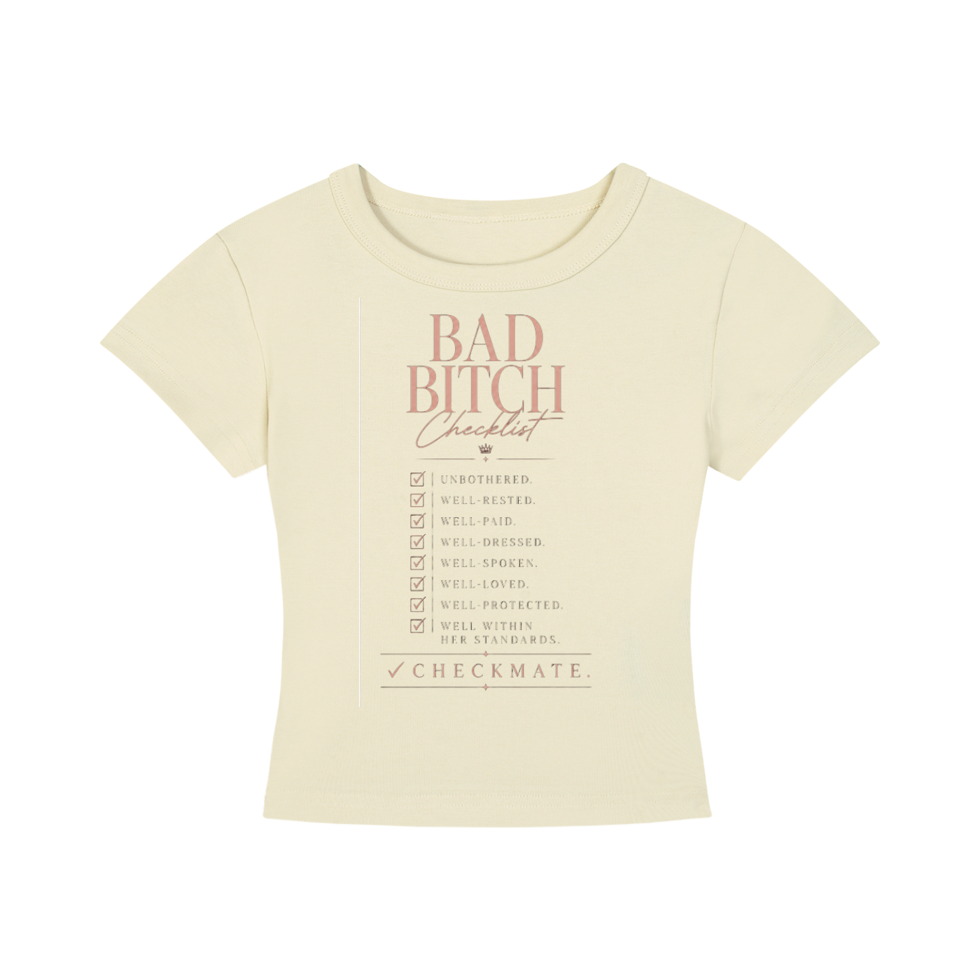 WOMENS 'BAD BITCH'  Cropped TEE