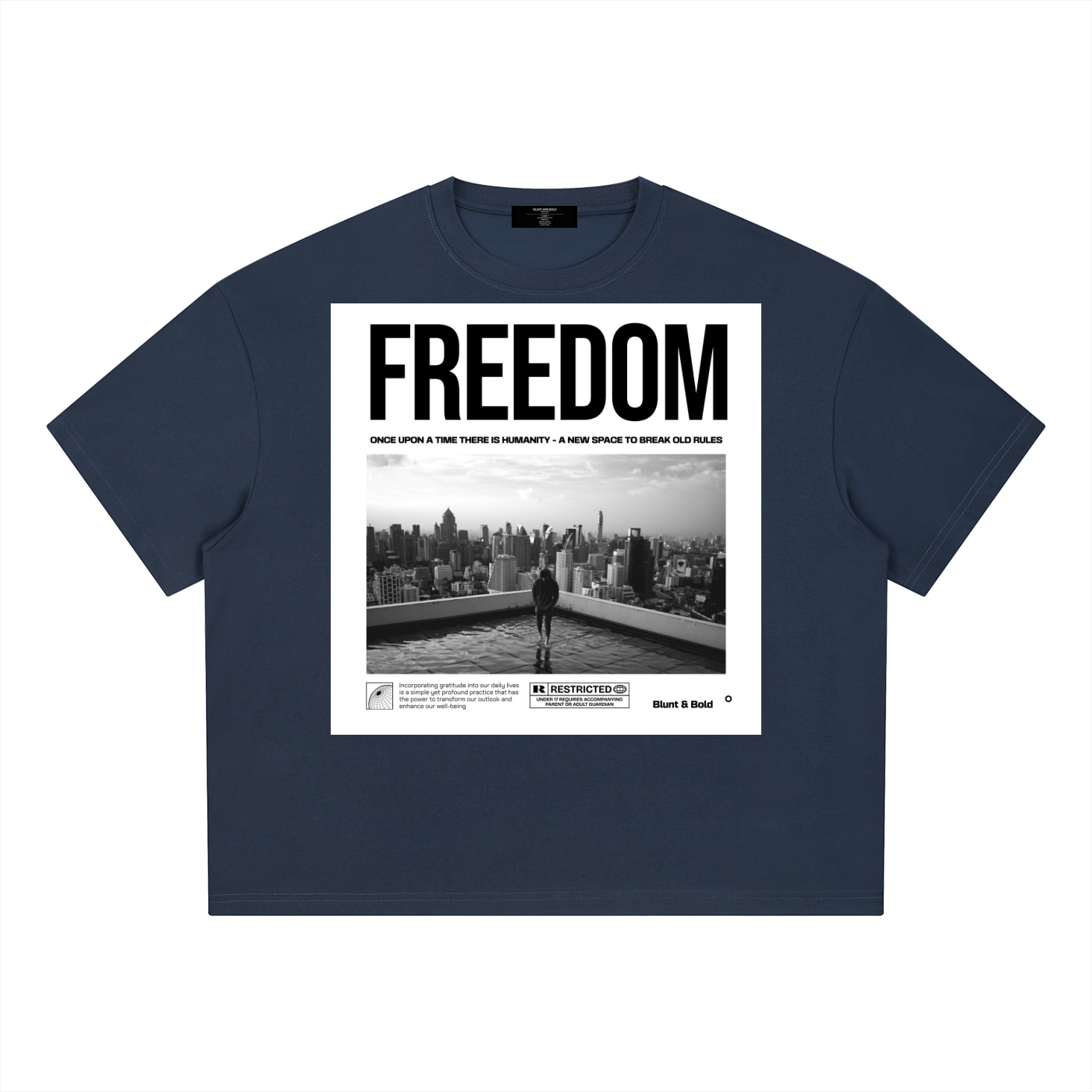 Mens 'FREEDOM'  Boxy Coolmax Tee