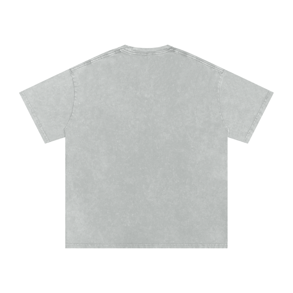 Mens 'WEIGHT OF APPROVAL' Snow Washed Oversized Cotton T-Shirt