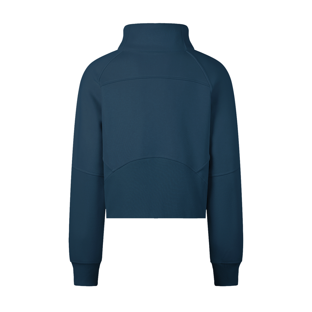 Womens Cropped Half-Zip Sweatshirt