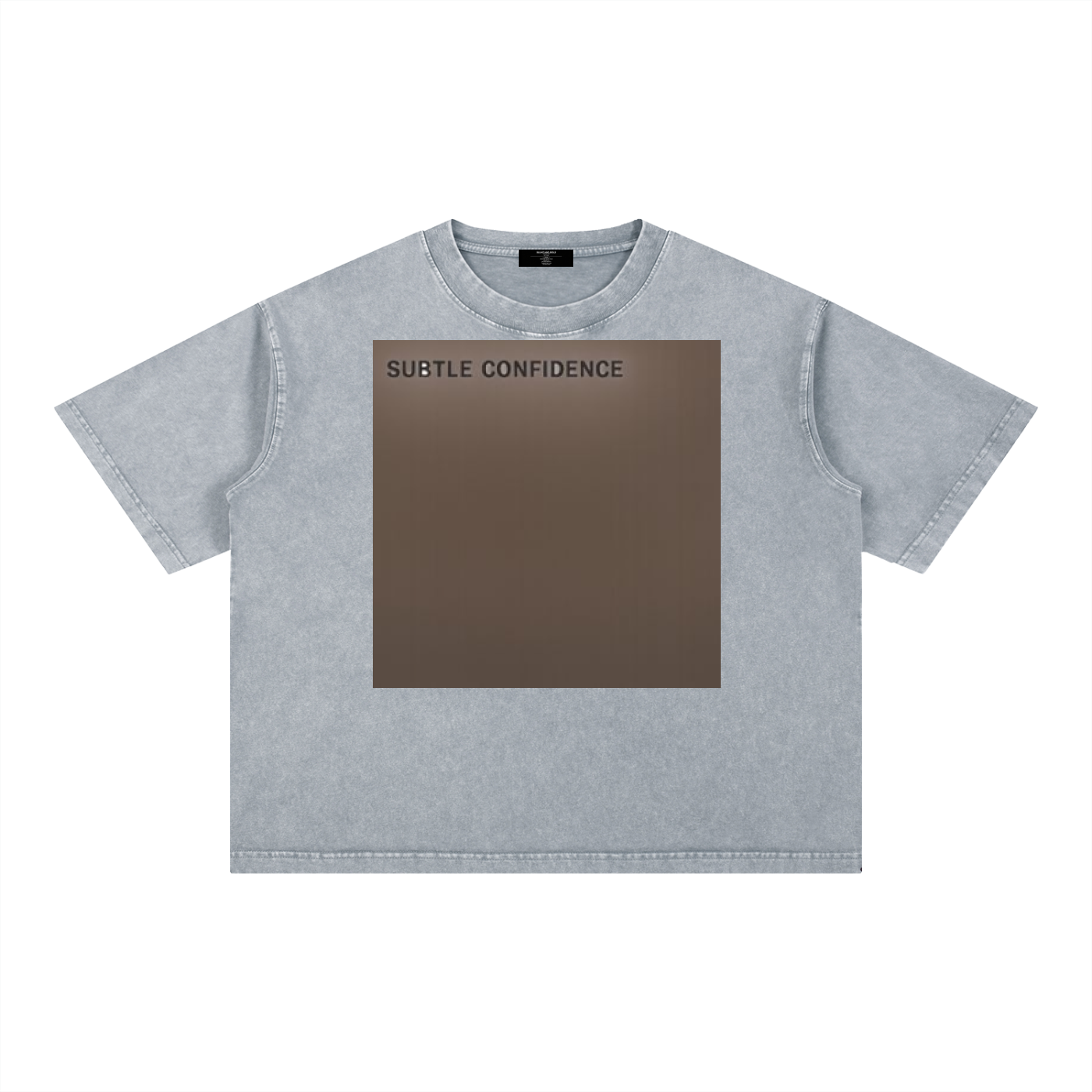 Mens SUBTLE CONFIDENCE Mineral Wash Boxy Cotton Tee