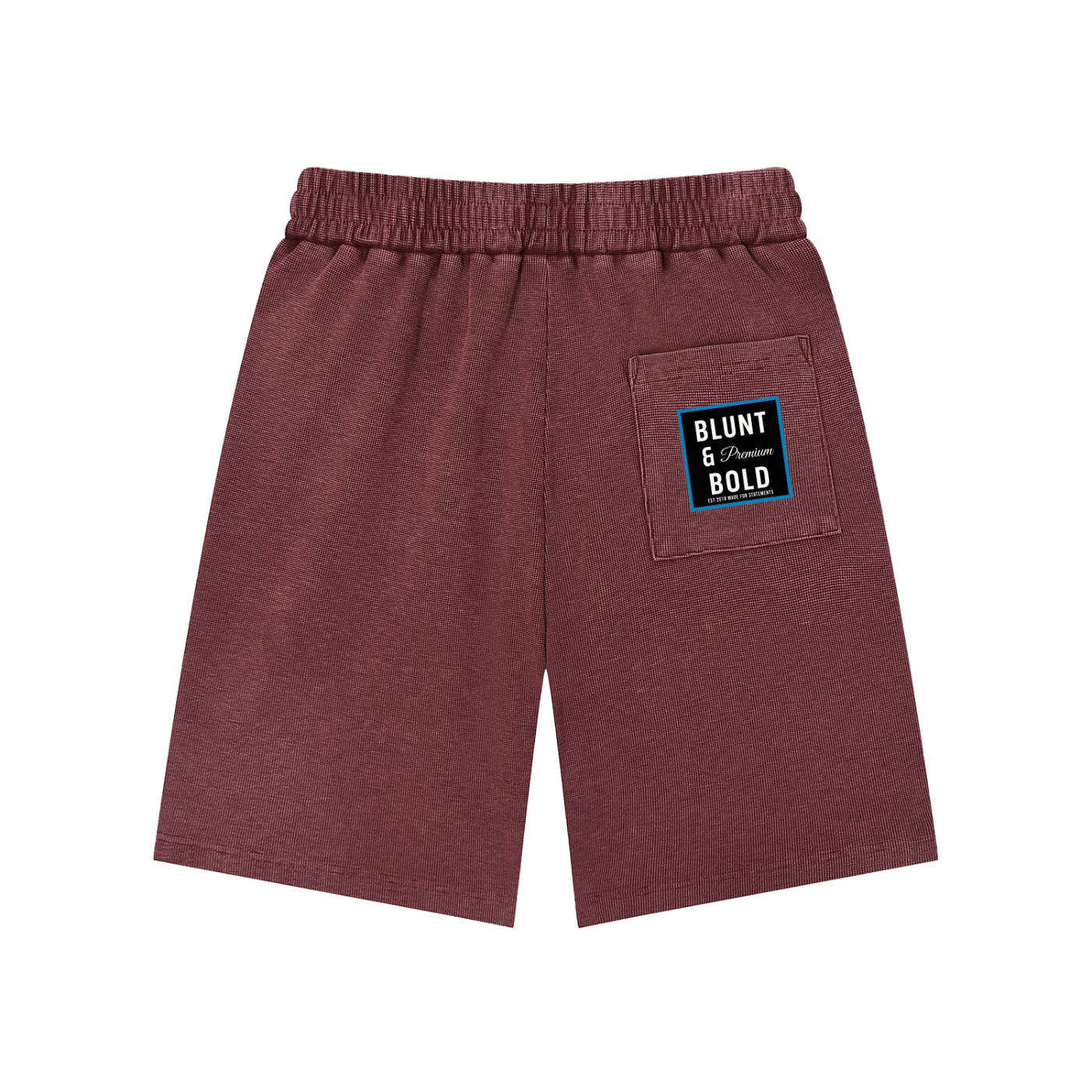 Mens Mineral Wash Waffle Knit Shorts
