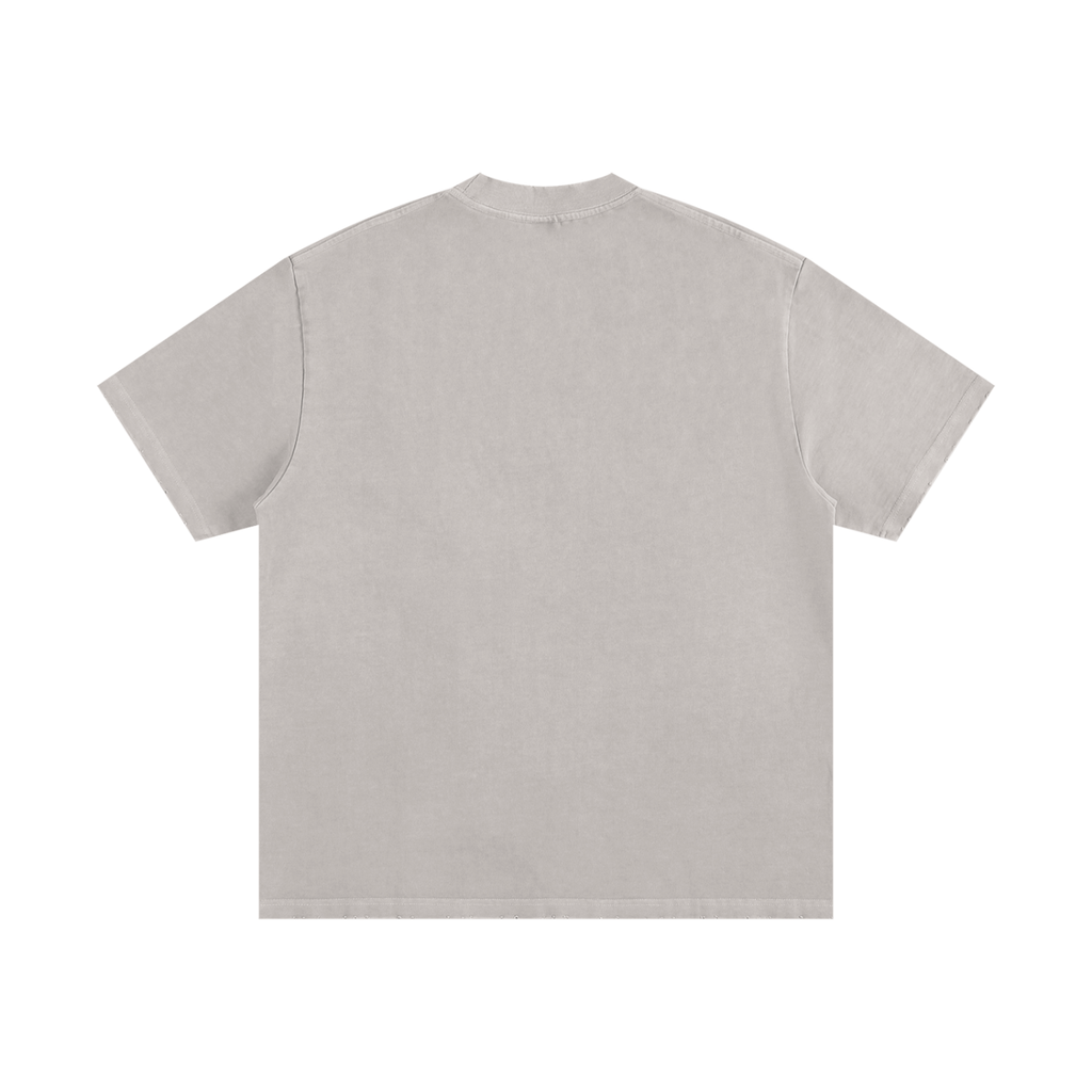 Mens 'KEEP LOOKING' Heavyweight Vintage Washed Frayed Tee