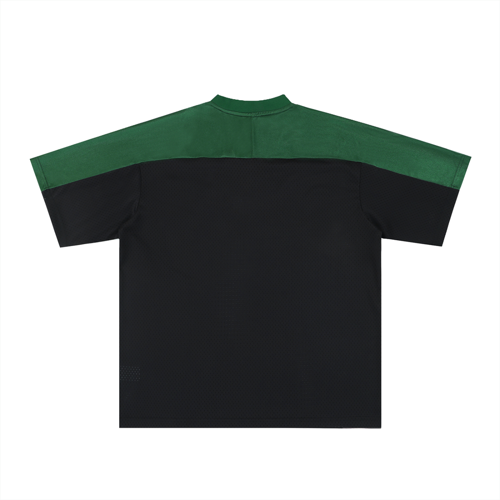 Mens MUSCLES  Oversized Mesh V-Neck Soccer Jersey