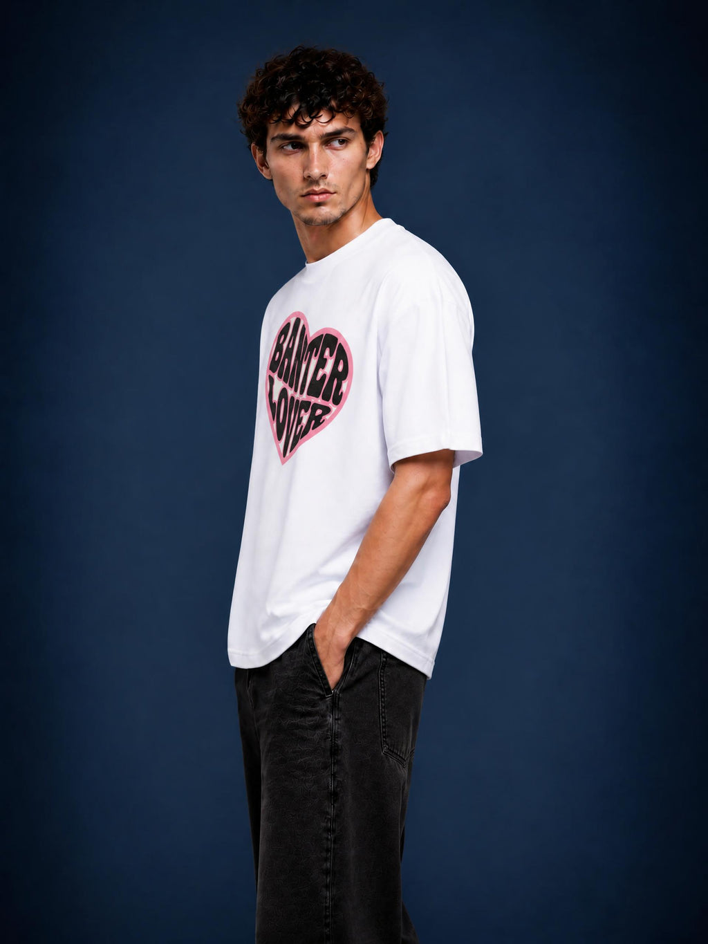 MENS 'BANTER LOVER' Oversized Cotton TEE