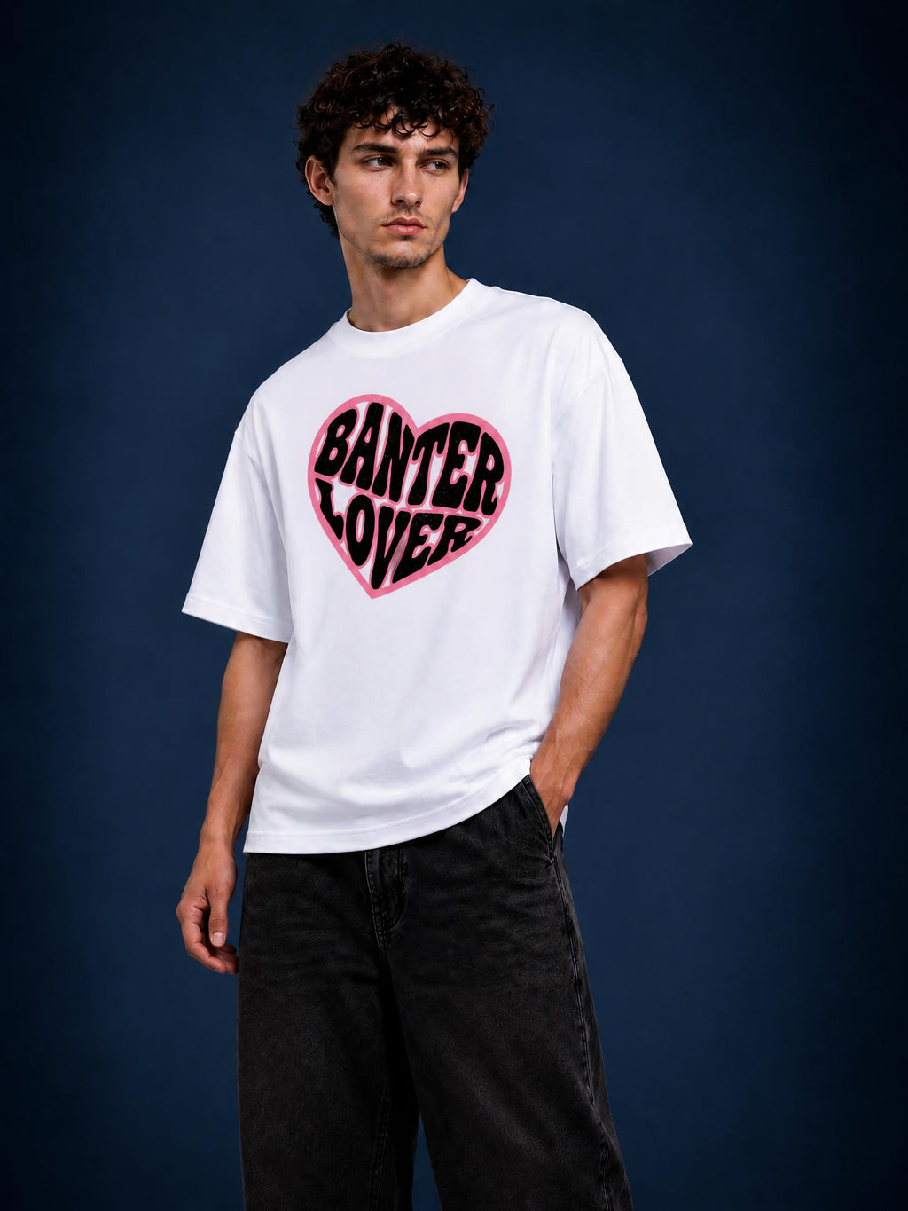 MENS 'BANTER LOVER' Oversized Cotton TEE
