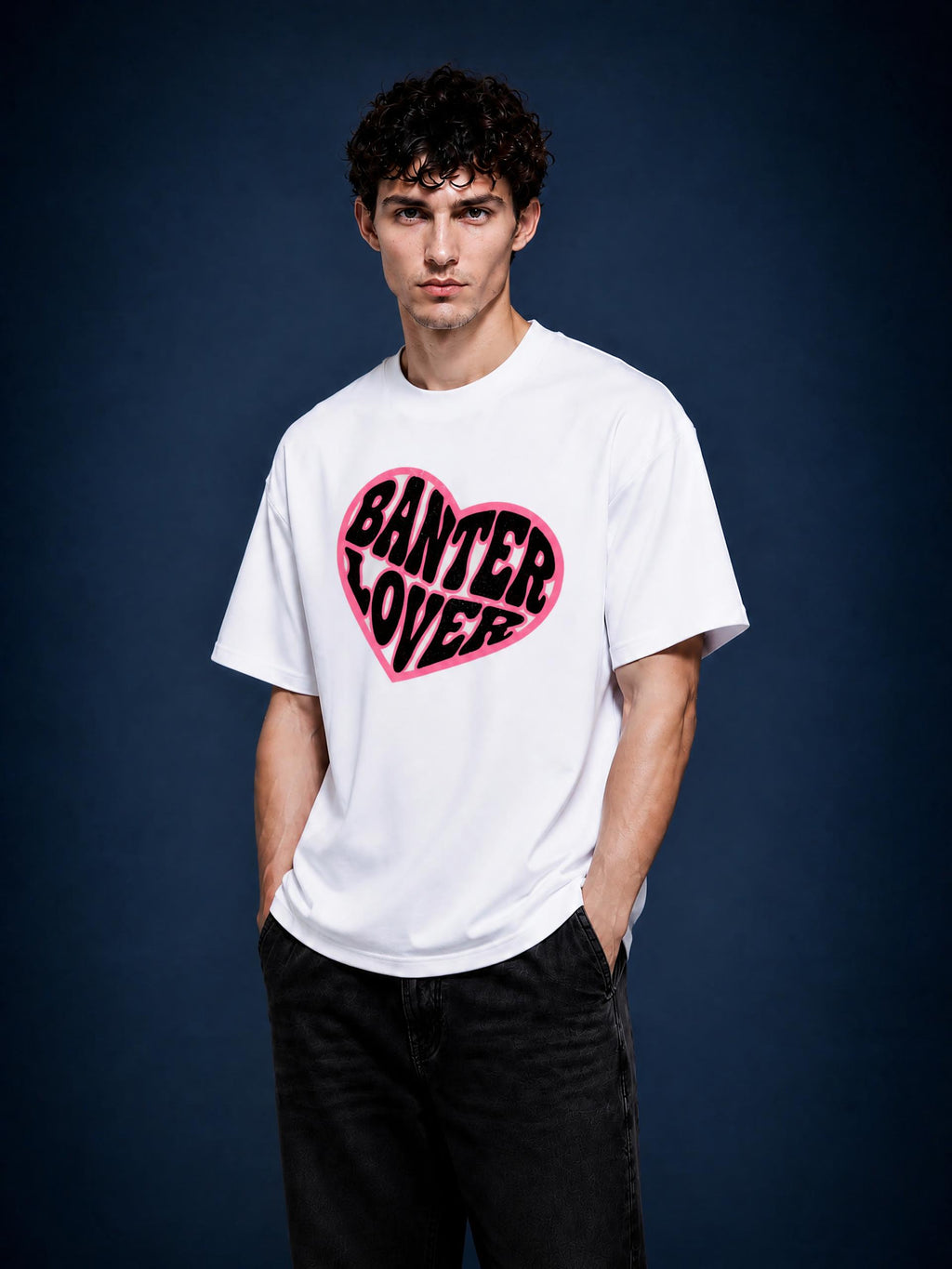 MENS 'BANTER LOVER' Oversized Cotton TEE
