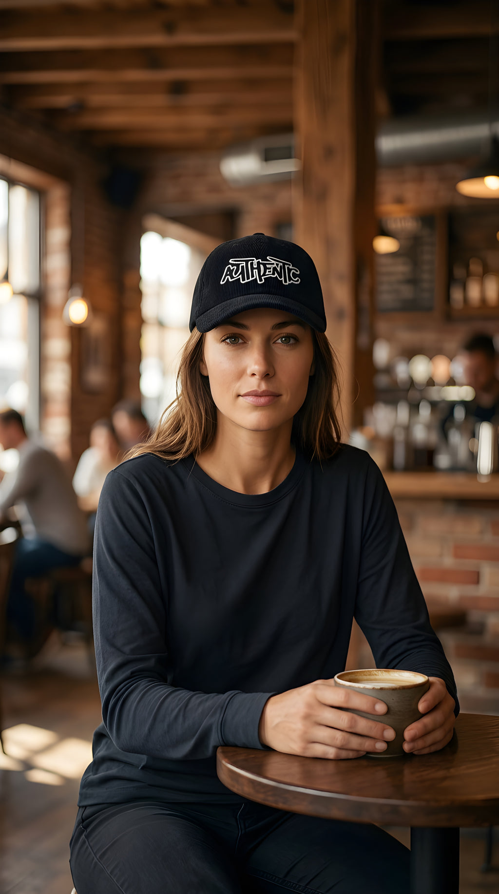 B & B 'AUTHENTIC'  Corduroy Embroidered  Baseball Cap