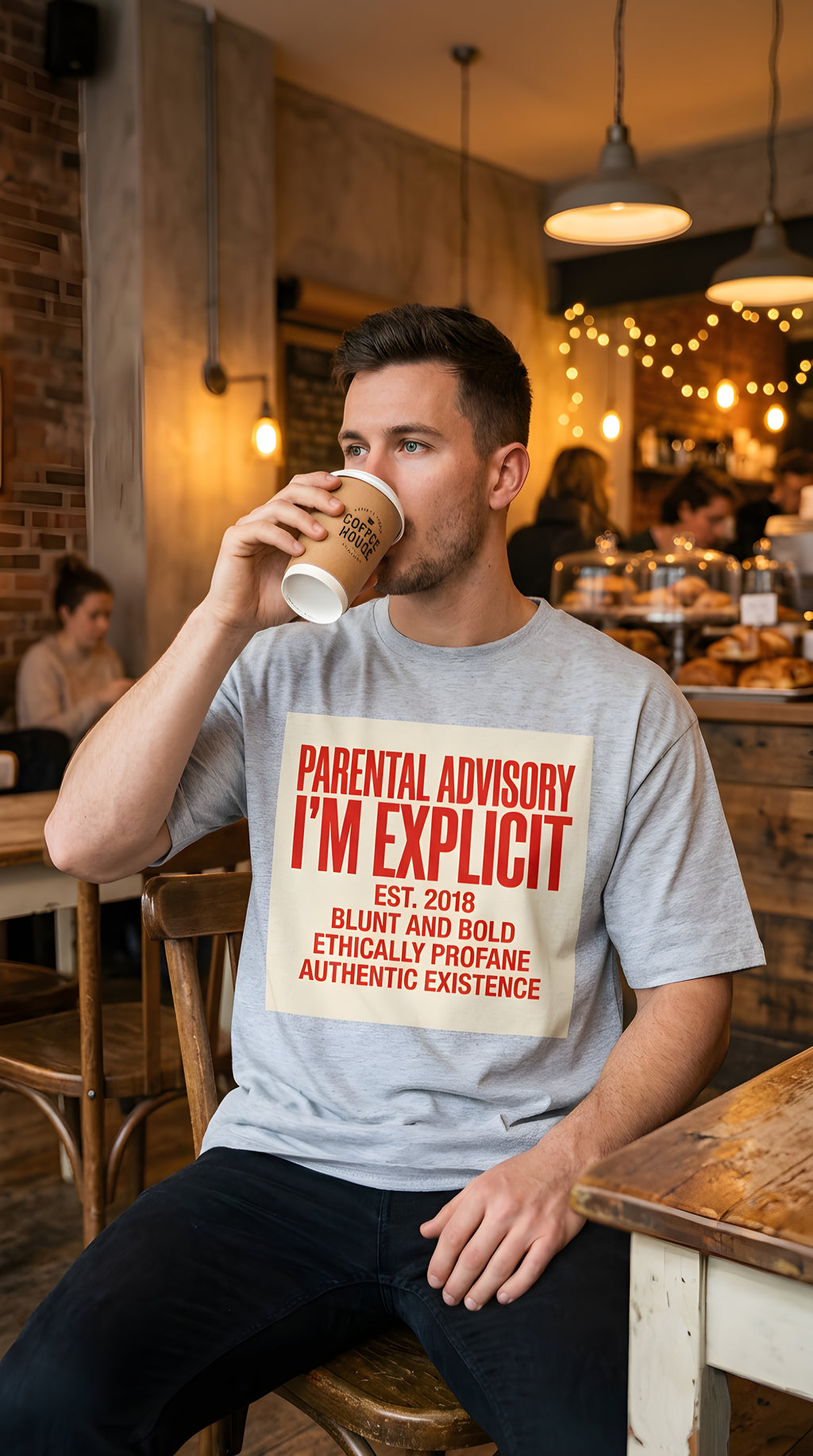 Mens I'n Explicit Graphic Oversized  Tee