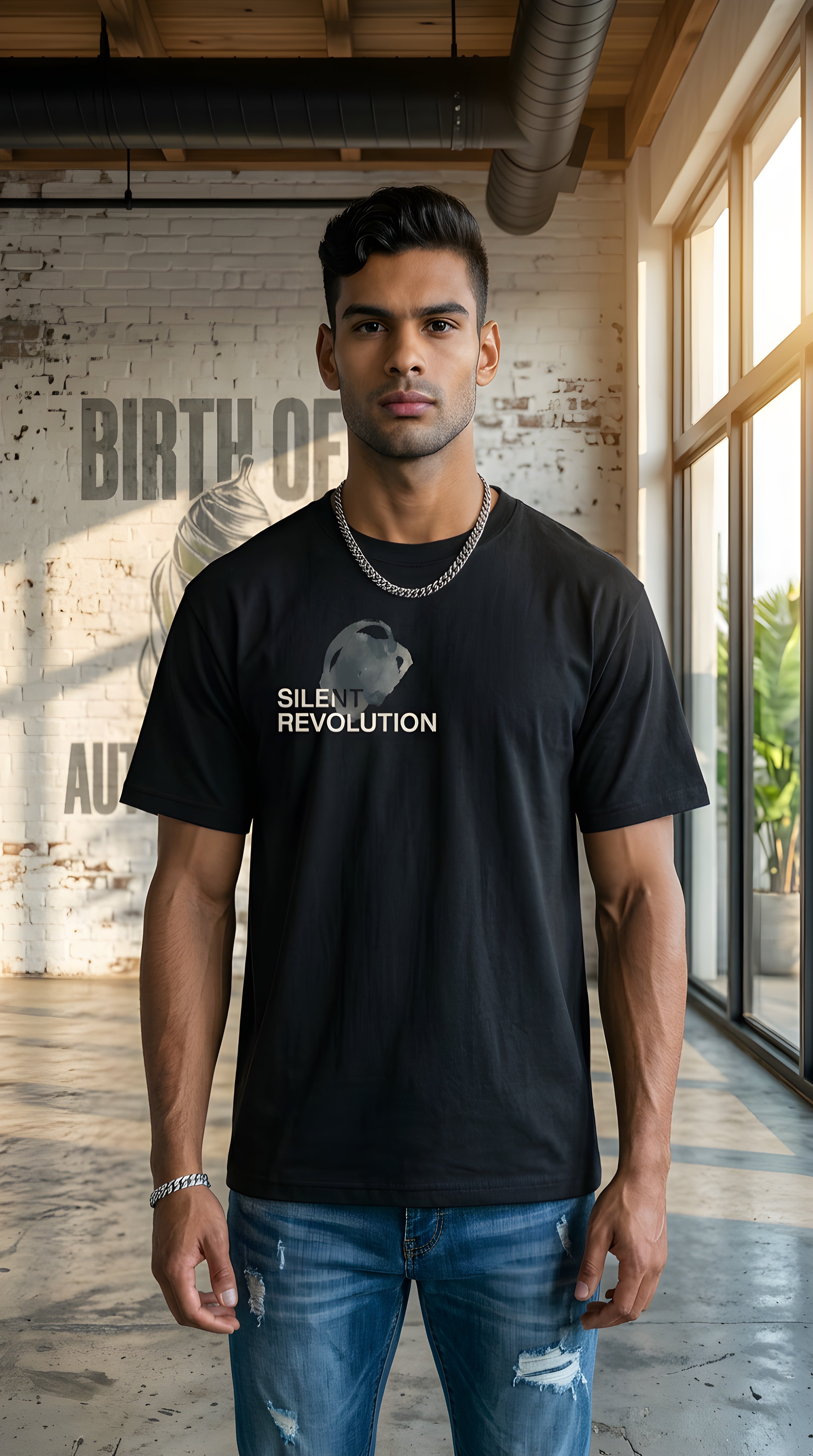 Men’s Sheer Lyocell Blend Boxy T-Shirt