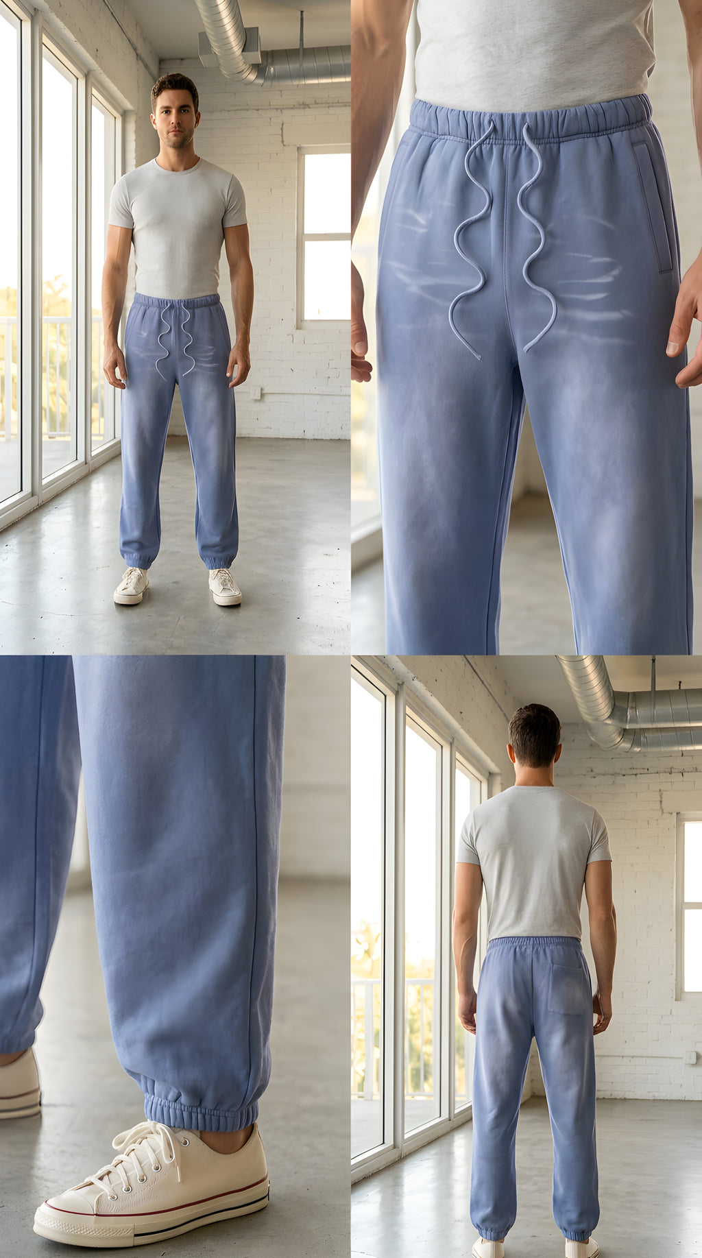 Mens Sunfade Fleeced Sweatpants
